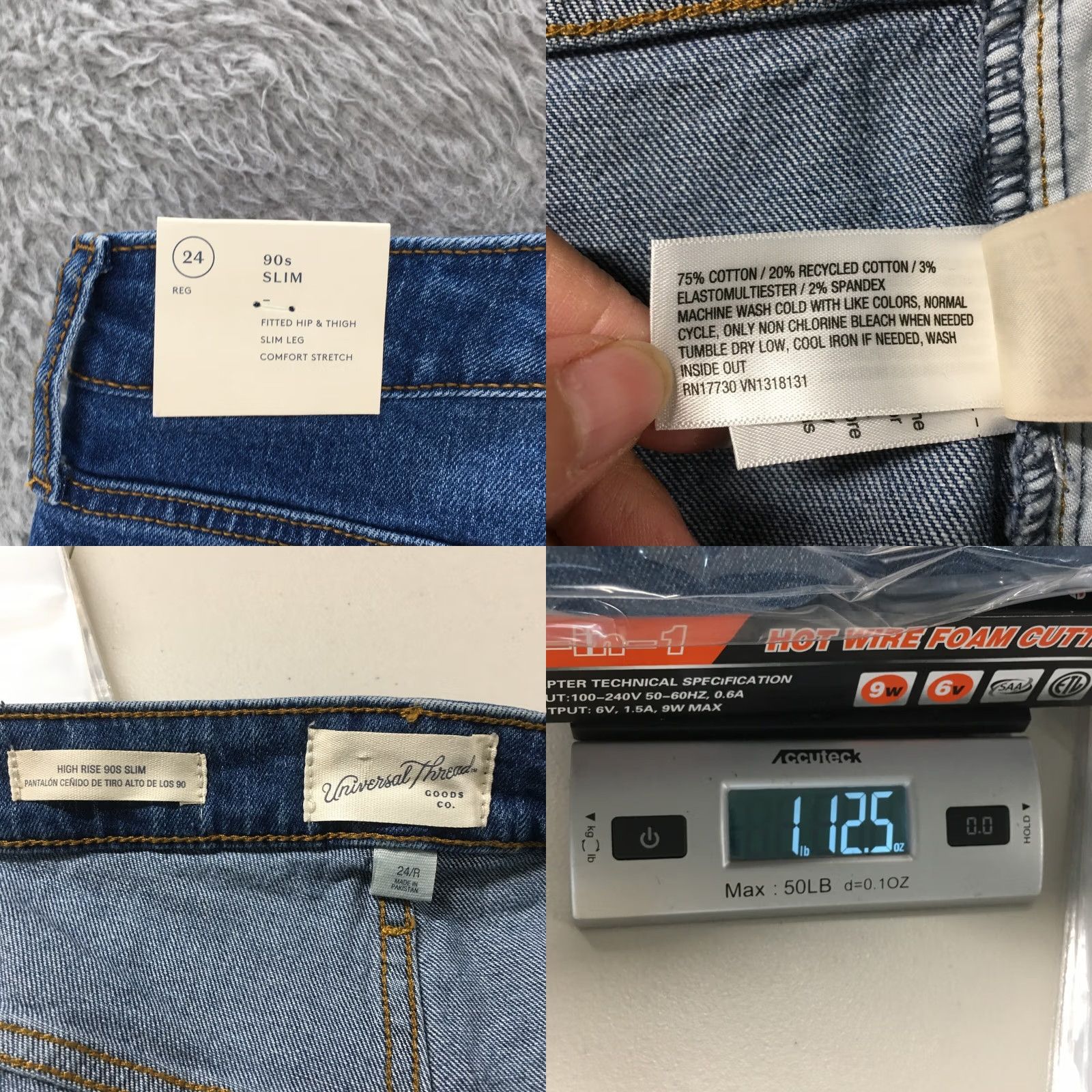 Vintage Universal Thread Capri Jeans Womens 24 Blue Denim Cut-off Buttons Jeans Capris Womens 24 Blue Den​im Size 42" / US 20 - 9 Thumbnail