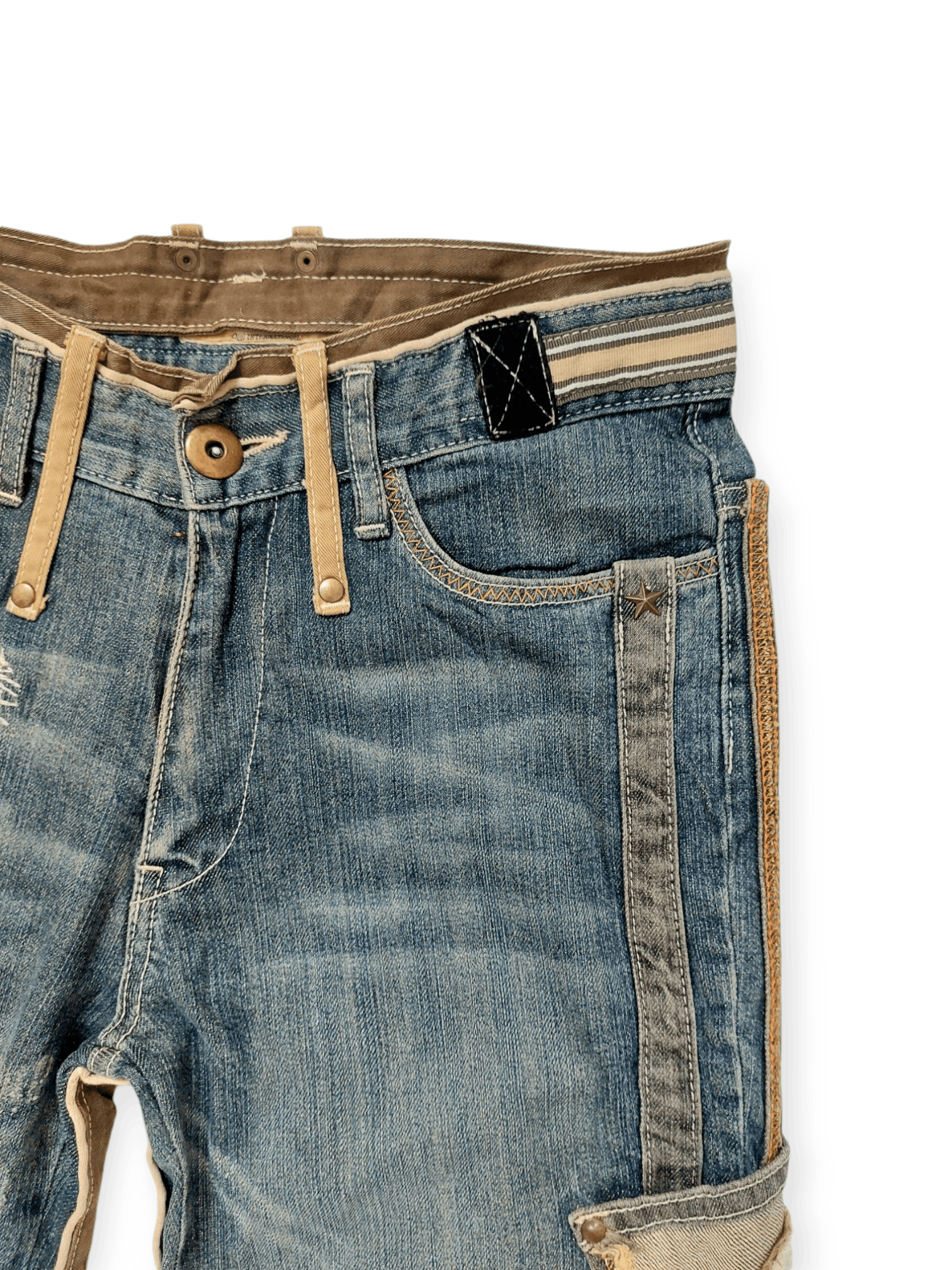 Other Vintage Flare Unopiu Distressed Denim Size 28" / US 6 / IT 42 - 7 Thumbnail