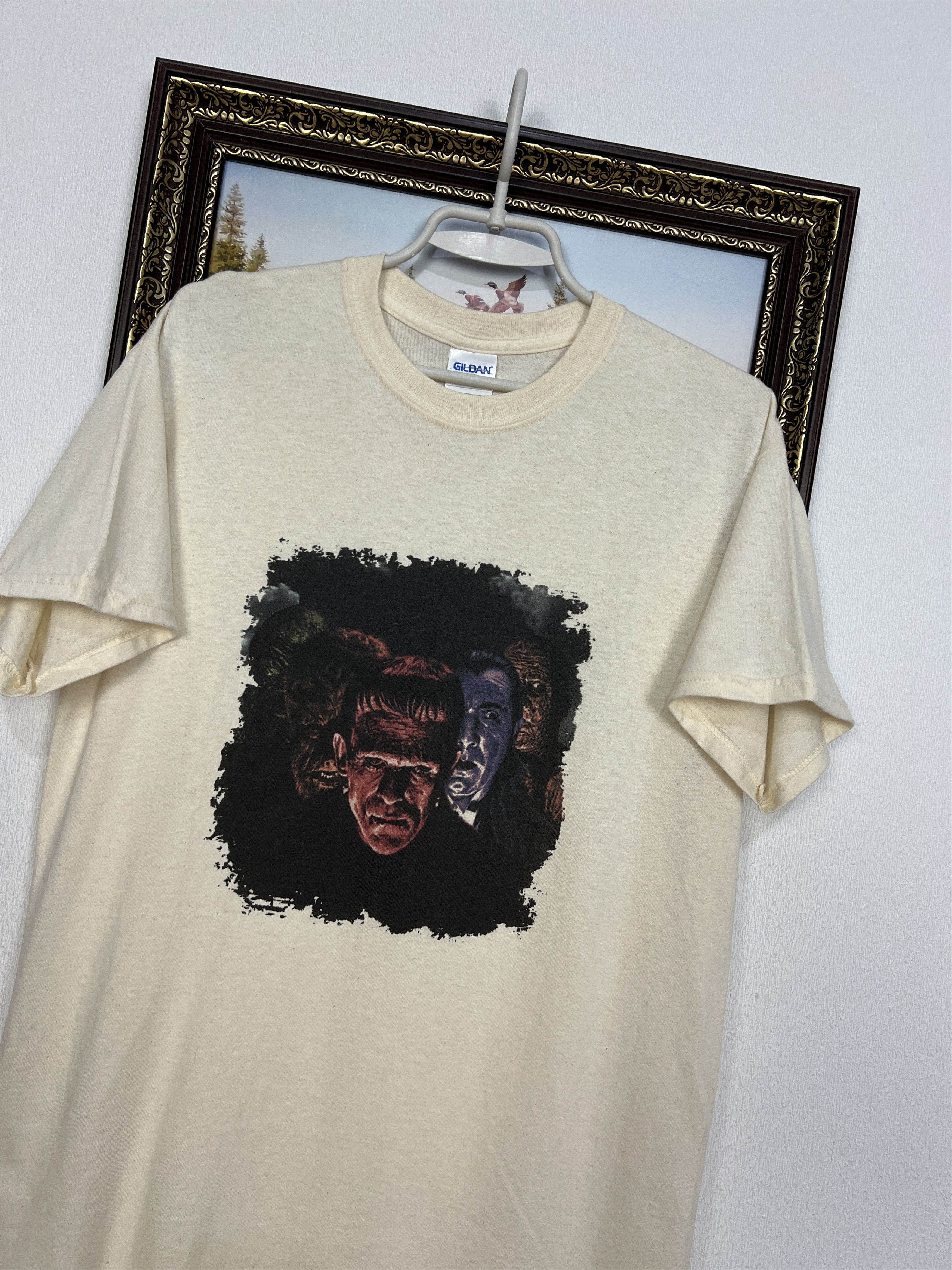 Gildan Monsters Black Vintage Shirt Over Print Tee Big Logo Rare Size US M / EU 48-50 / 2 - 3 Thumbnail