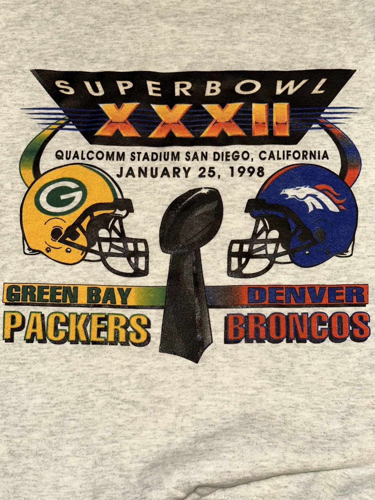 Fruit Of The Loom VTG 1998 Super Bowl XXXII Green Bay Packers VS Denver Bronco Size US M / EU 48-50 / 2 - 2 Thumbnail