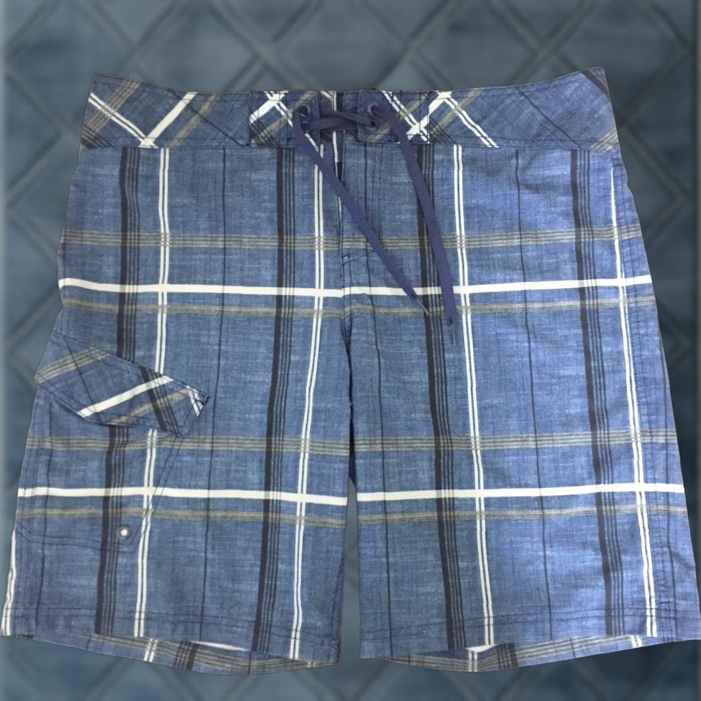 Mossimo Mossimo Trunks Mens Size 38 Bottom Swim Blue Plaid Size US 38 / EU 54 - 1 Thumbnail