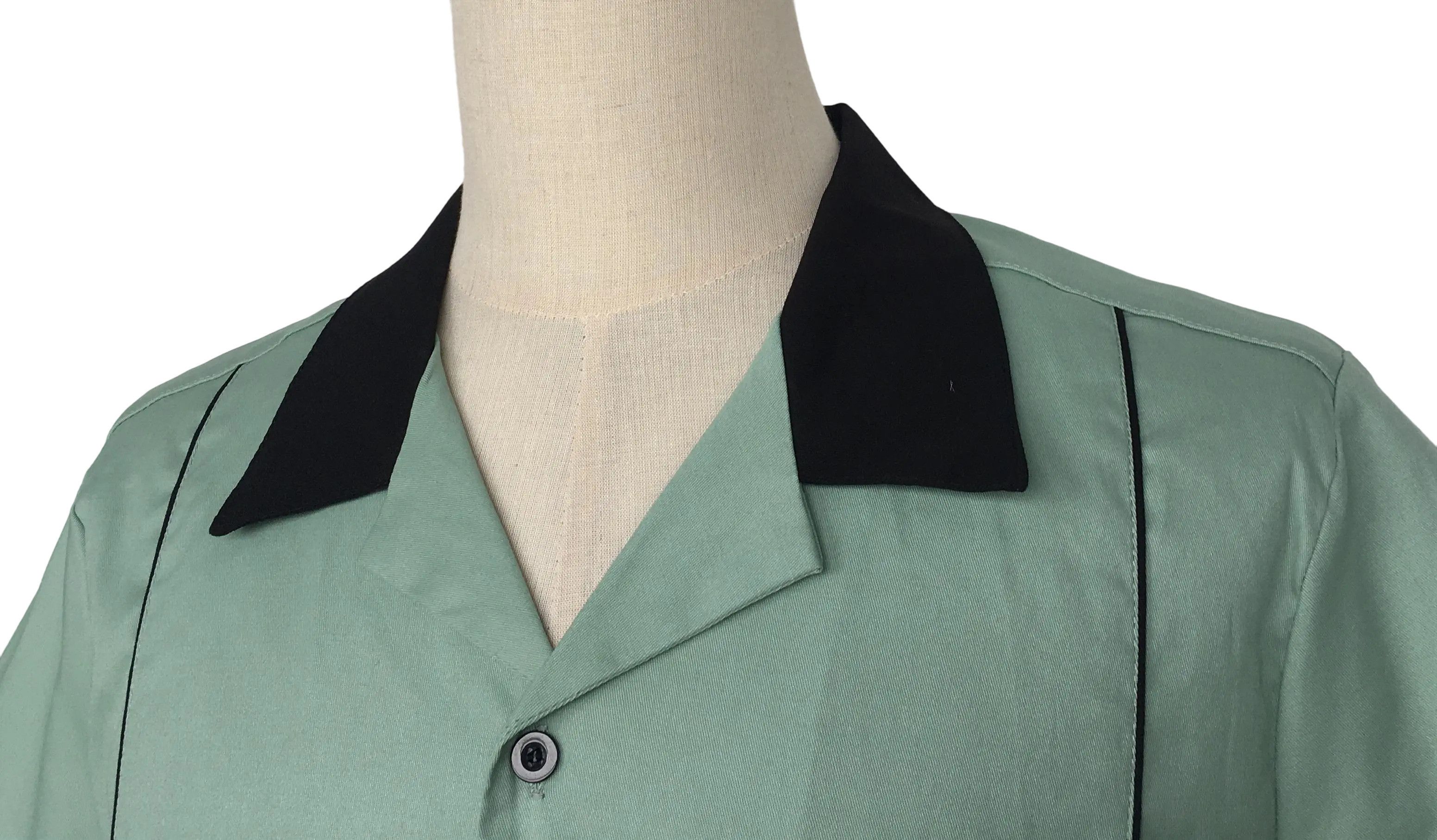 Other Mint green-Vintage Style Design Shirts For Men Size US L / EU 52-54 / 3 - 5 Thumbnail