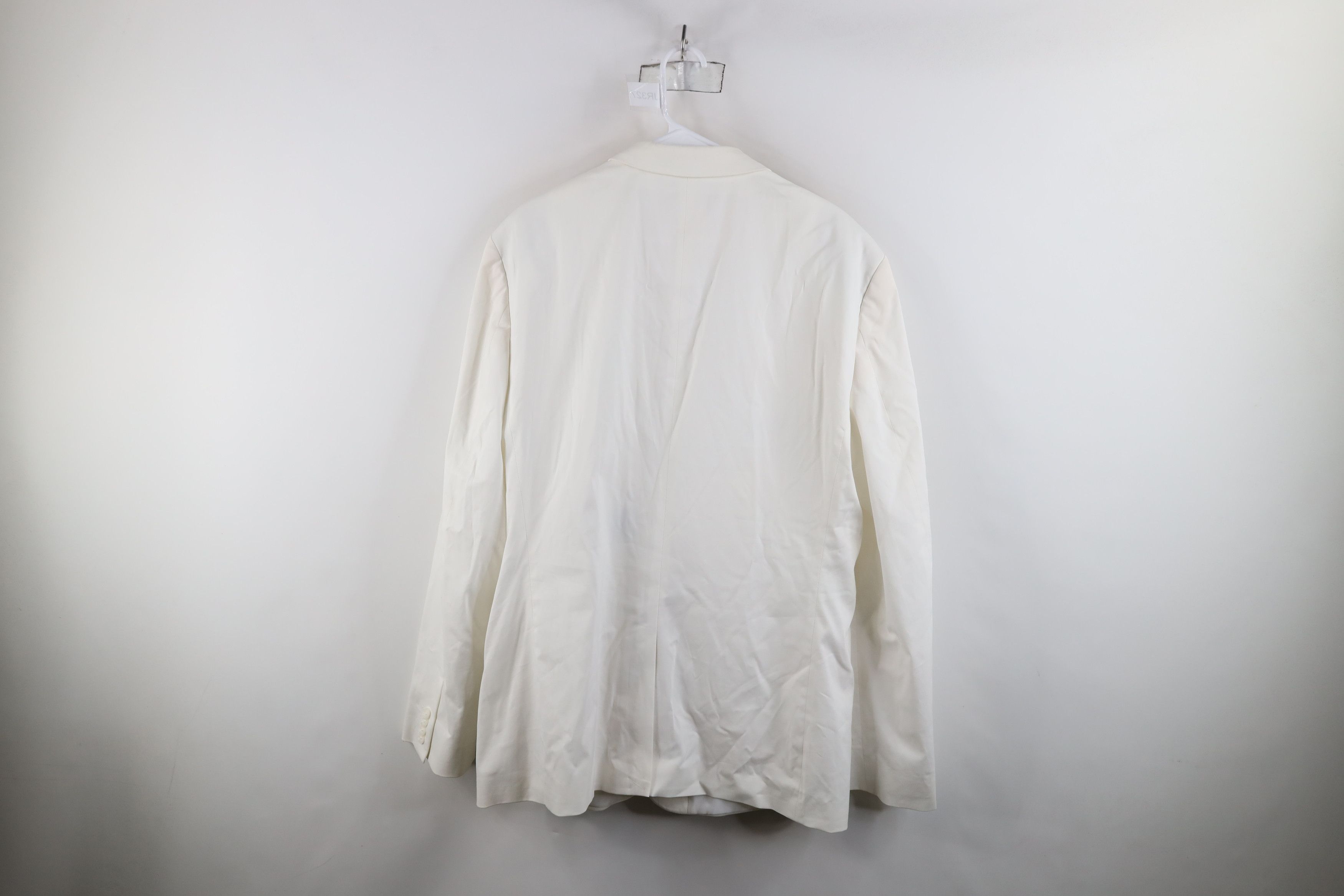 Express × Vintage Express One Button Wedding Tuxedo Suit Blazer Jacket White Size US XXL / EU 58 / 5 - 12 Thumbnail