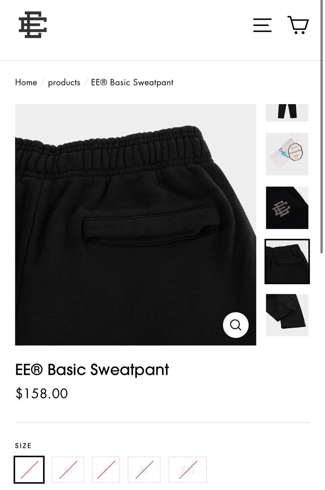 Eric Emanuel NEW Eric Emanuel x Swarovski Basic Sweatpant Medium Size US 34 / EU 50 - 11 Thumbnail