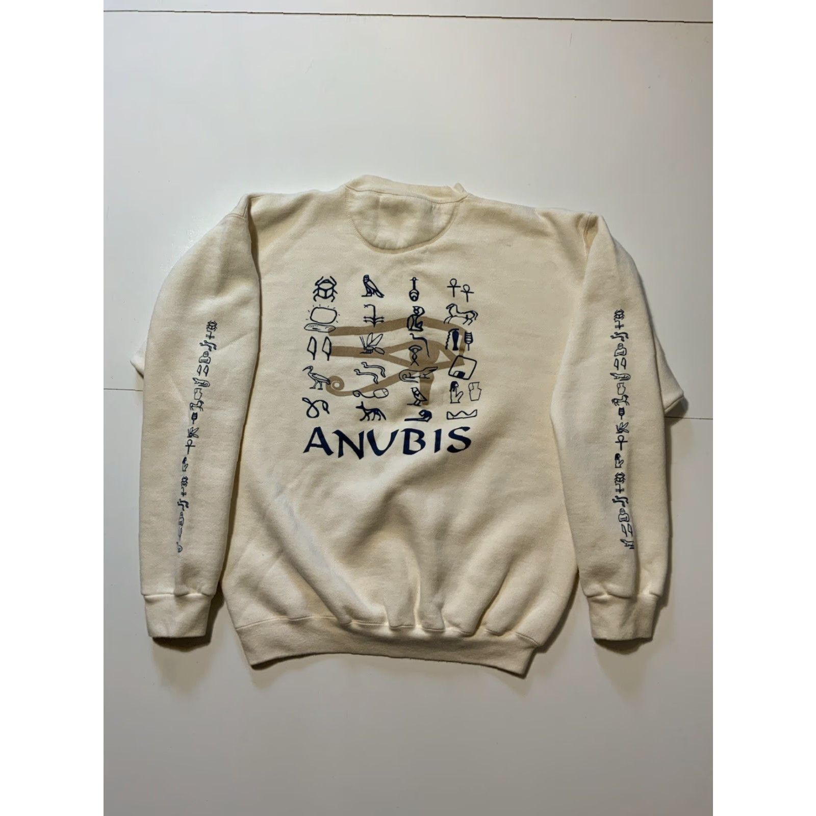 Vintage VINTAGE Peter Norton Group Symantec ANUBIS Software Technology Sweatshirt Mens Sz. M Ivory Crewneck Pullover Santee 46 Chest 27 Shoulder to Hem Size US M / EU 48-50 / 2 - 3 Thumbnail