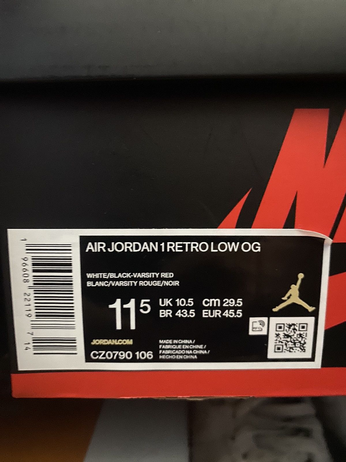 Jordan Brand × Nike Air Jordan 1 Retro Low OG Size US 11.5 / EU 44-45 - 10 Thumbnail