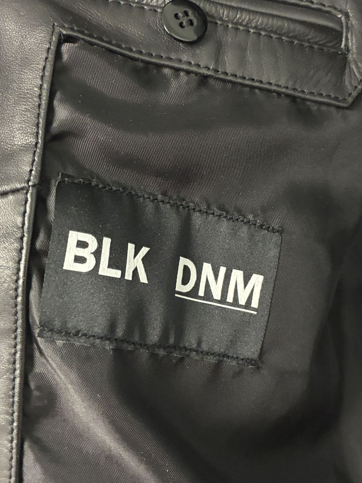 Blk Dnm Black Leather Biker Jacket Size Medium. Size US M / EU 48-50 / 2 - 11 Thumbnail