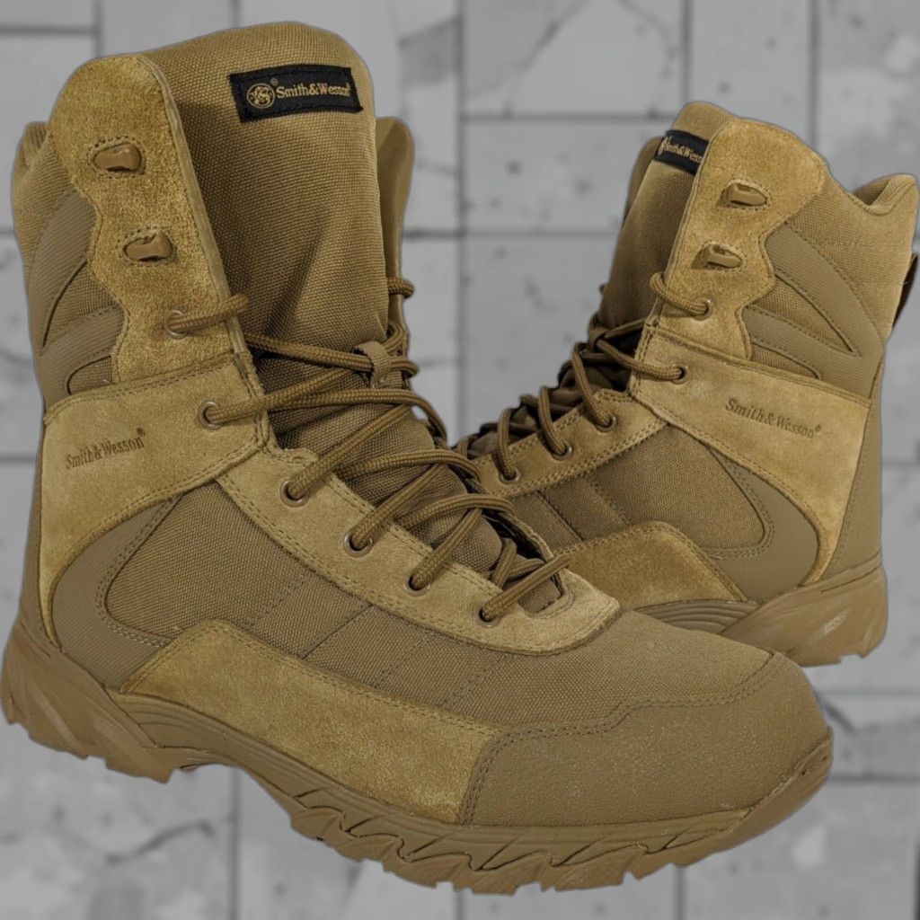 Smith Wesson Ranger Combat Boots Size 13 Brown Suede Military