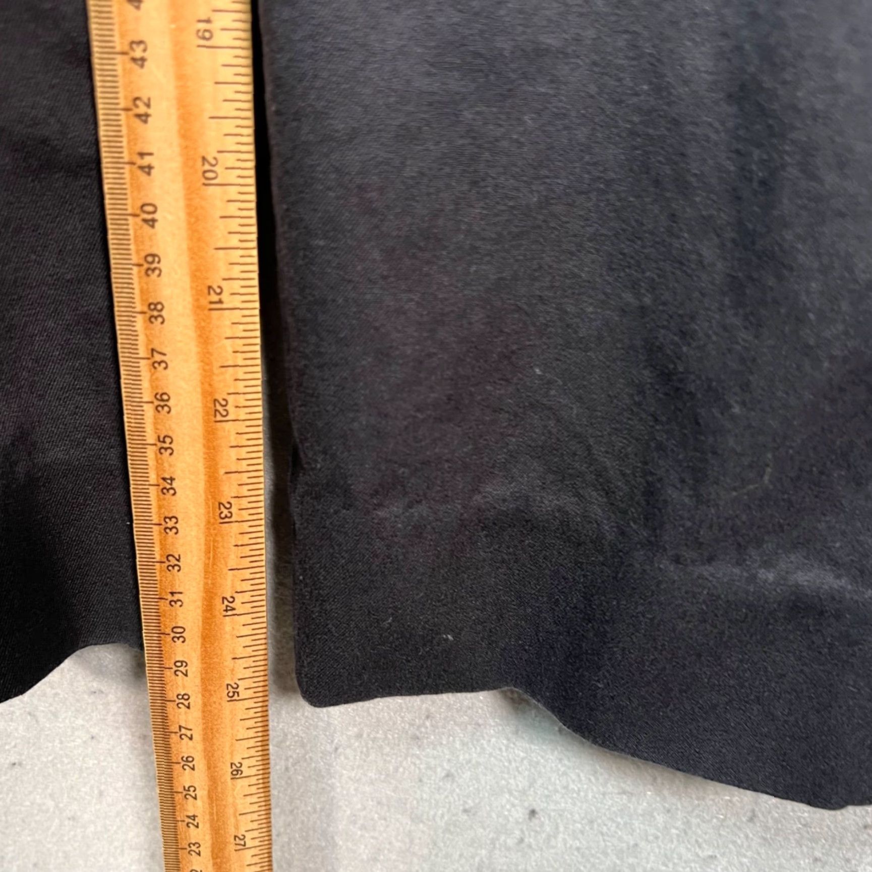 Everlane Everlane Womens 16 Black Tapered Leg Pants Cotton Blend Flat Front High Rise Stretch Ankle 26in Regular 26in Inseam Mens, Womens, Girls, Boys Size 38" / US 16 / IT 52 - 7 Thumbnail