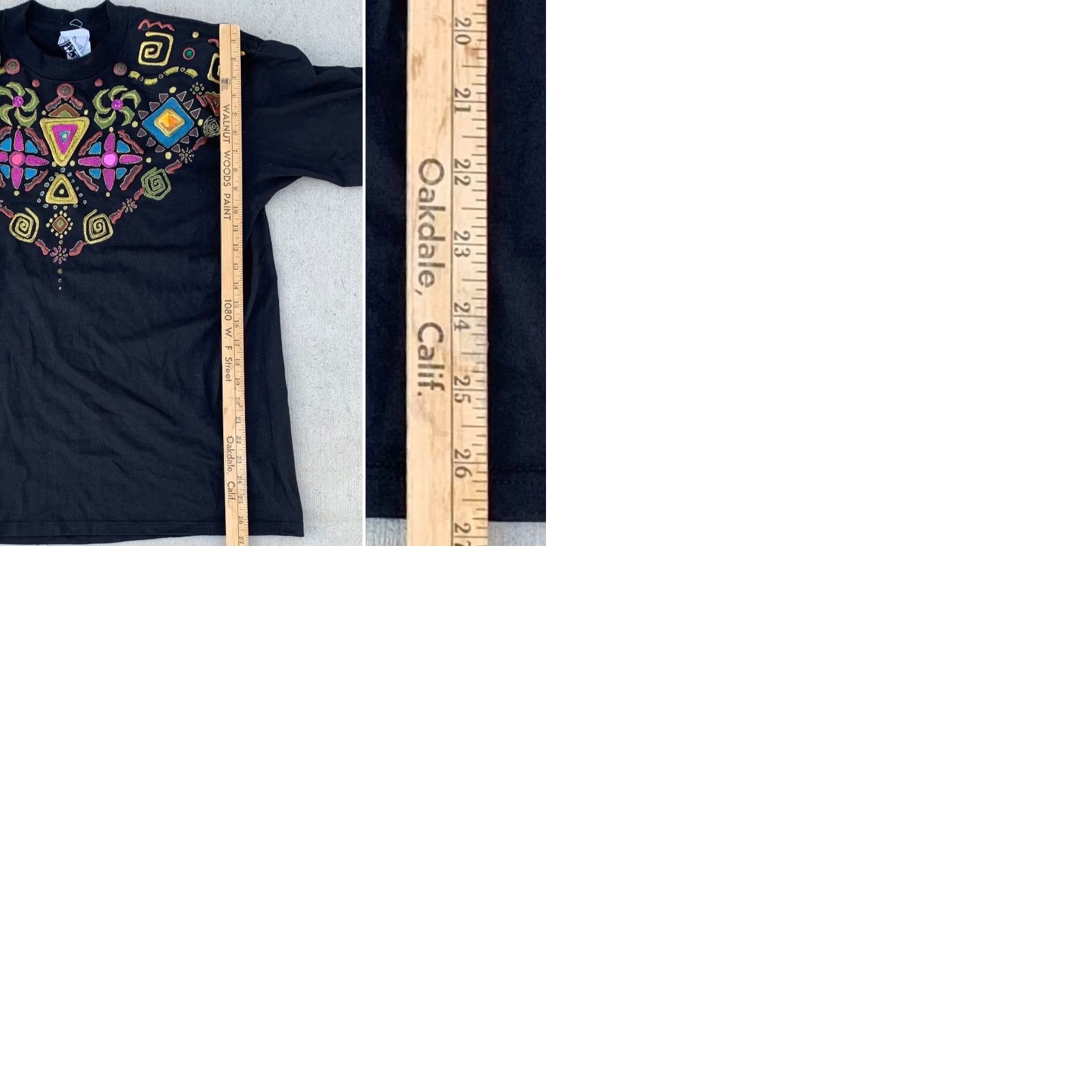 Vintage VINTAGE K.W.B.L. Los Angeles wearable art tshirt ONE SIZE 90s 1990s Black Shirt Mens Women’s Girls Boys Size ONE SIZE - 9 Thumbnail