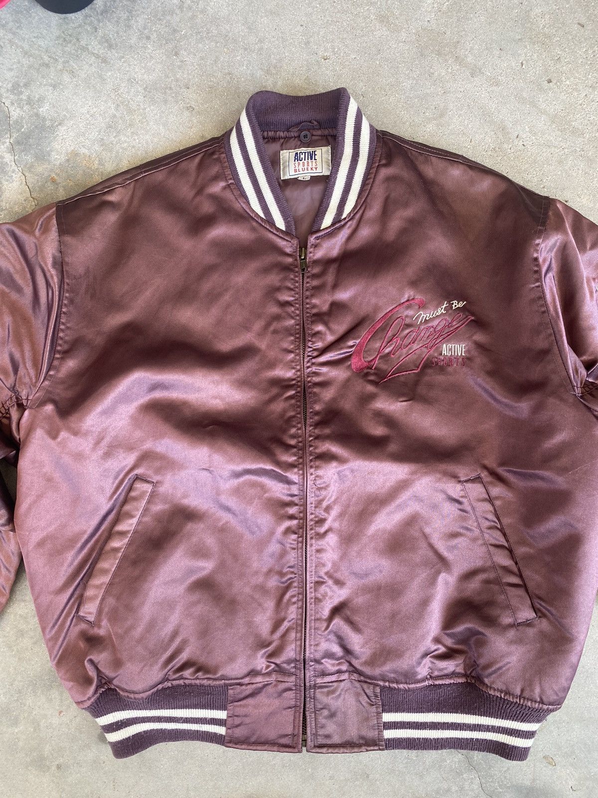 Japanese Brand Vintage Bomber Jacket ChangeMust Be Active Sports Size US L / EU 52-54 / 3 - 5 Thumbnail