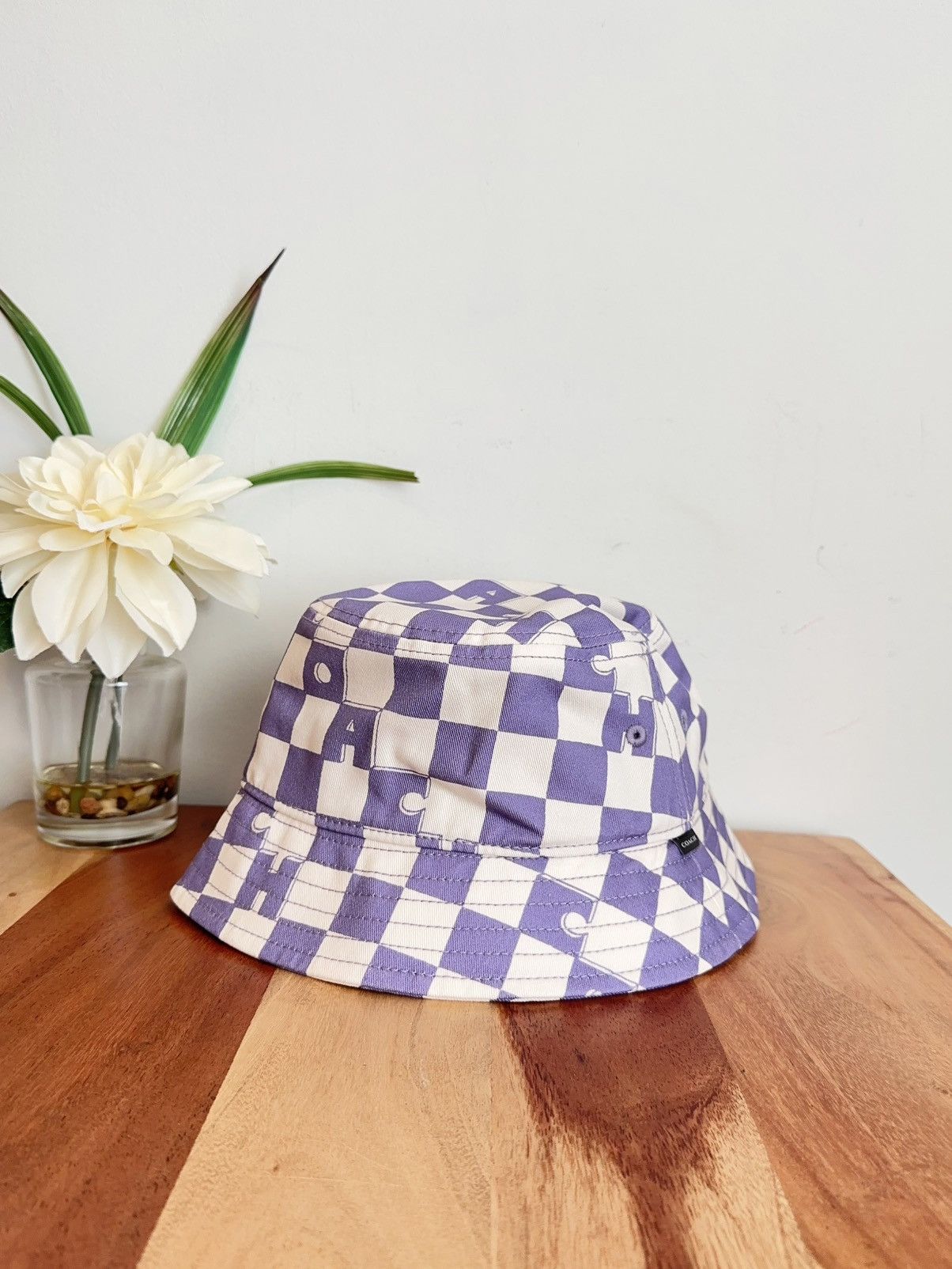 Coach NWT Coach Checkerboard Print Bucket Hat size XS/S Size ONE SIZE - 2 Thumbnail