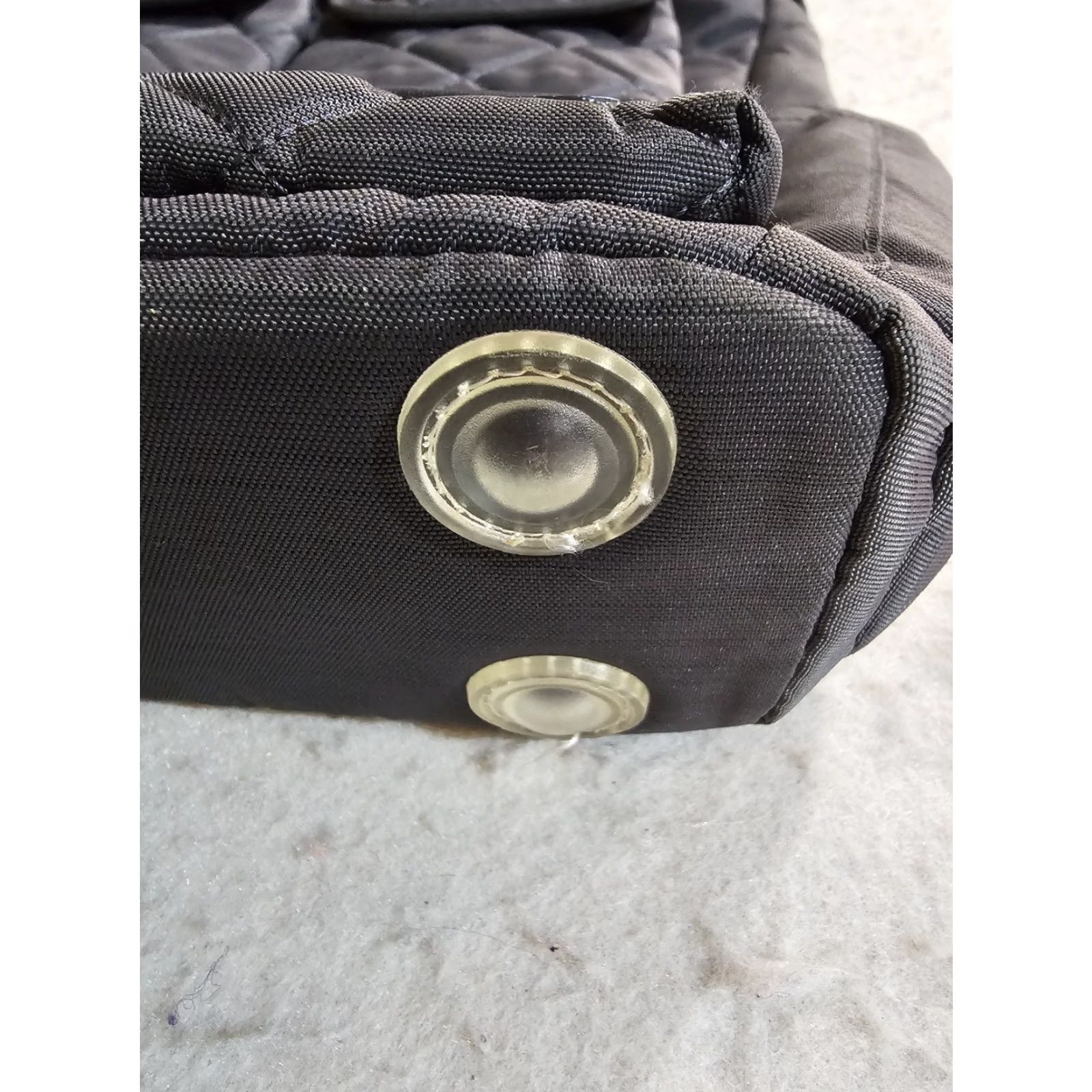 Vintage Lug Charleston Travel Tote Gray Zip Pocket Large Nylon Quilted Bag Women's Size ONE SIZE - 4 Thumbnail