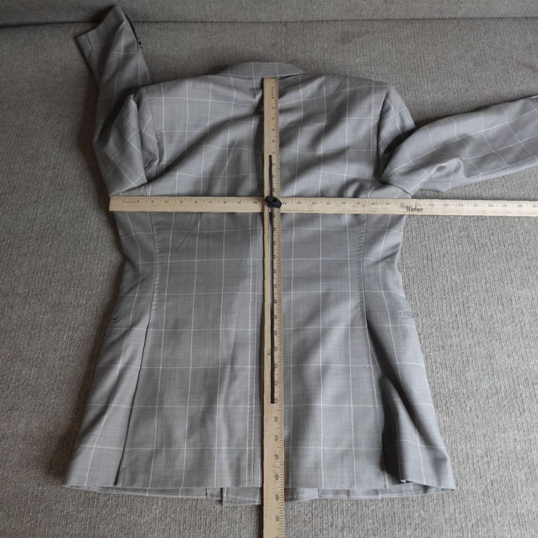 Doublet VITALIS BARBARIS Sport Coat Large Gray Beige Windowpane Double Breasted Custom Size US L / EU 52-54 / 3 - 6 Thumbnail