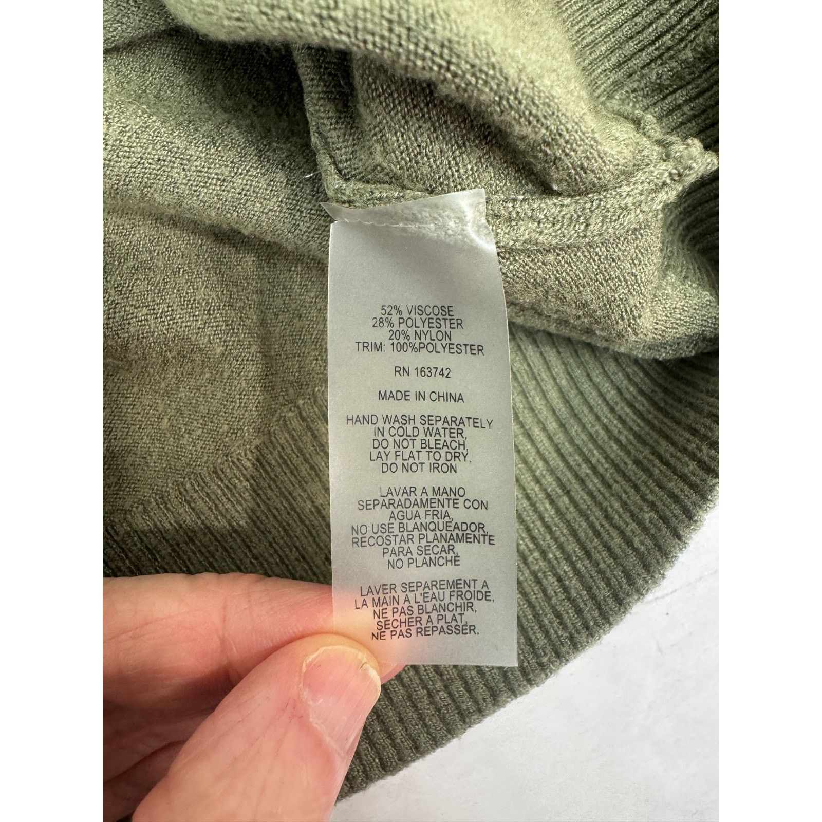 Other Siani Milano Olive Green Sweater White Pleated Cuff Large Size L / US 10 / IT 46 - 6 Thumbnail