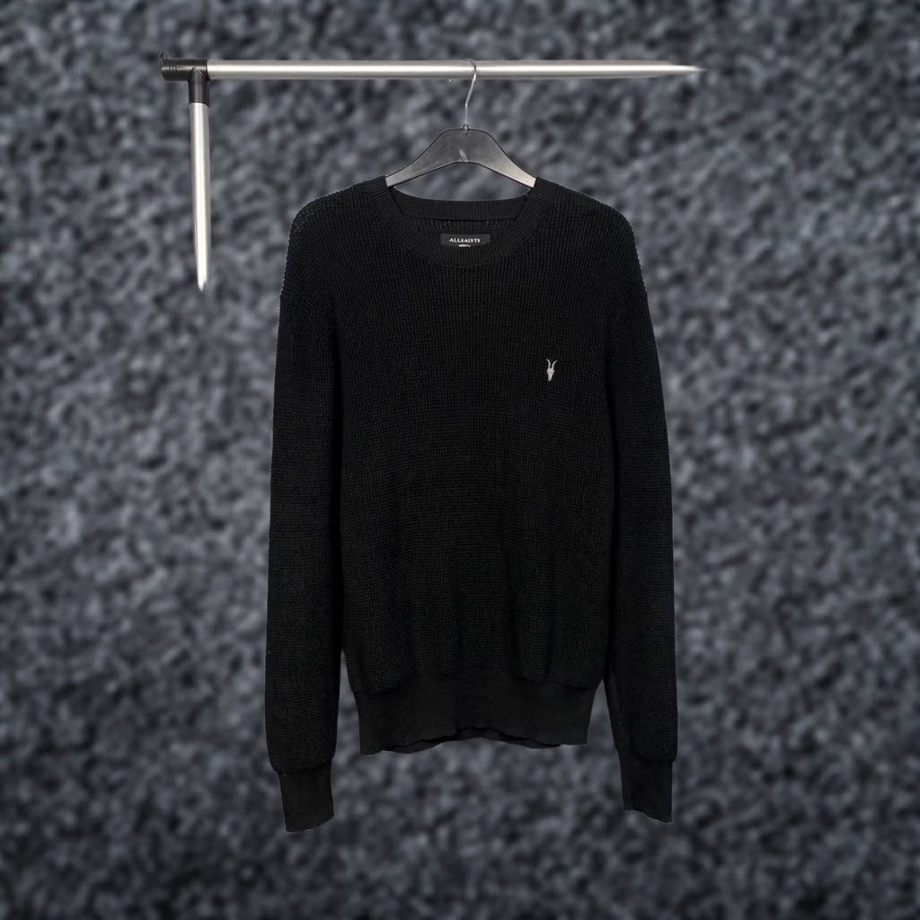 Allsaints Allsaints Rias Crew Neck Mens Knit Cotton Sweater M Black Knit Cotton Sweater Mens Size US M / EU 48-50 / 2 - 1 Thumbnail