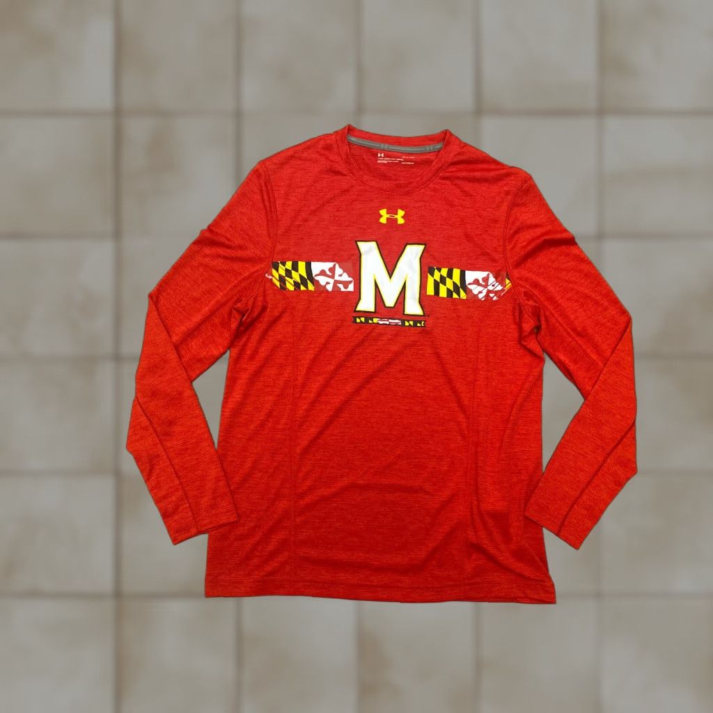 Under Armour Under Armour Maryland Terrapins Basketball Long Sleeve Mens Sz Small Shirt Color Yellow Logo Athletic Pullover Regular Fit Size US S / EU 44-46 / 1 - 1 Thumbnail