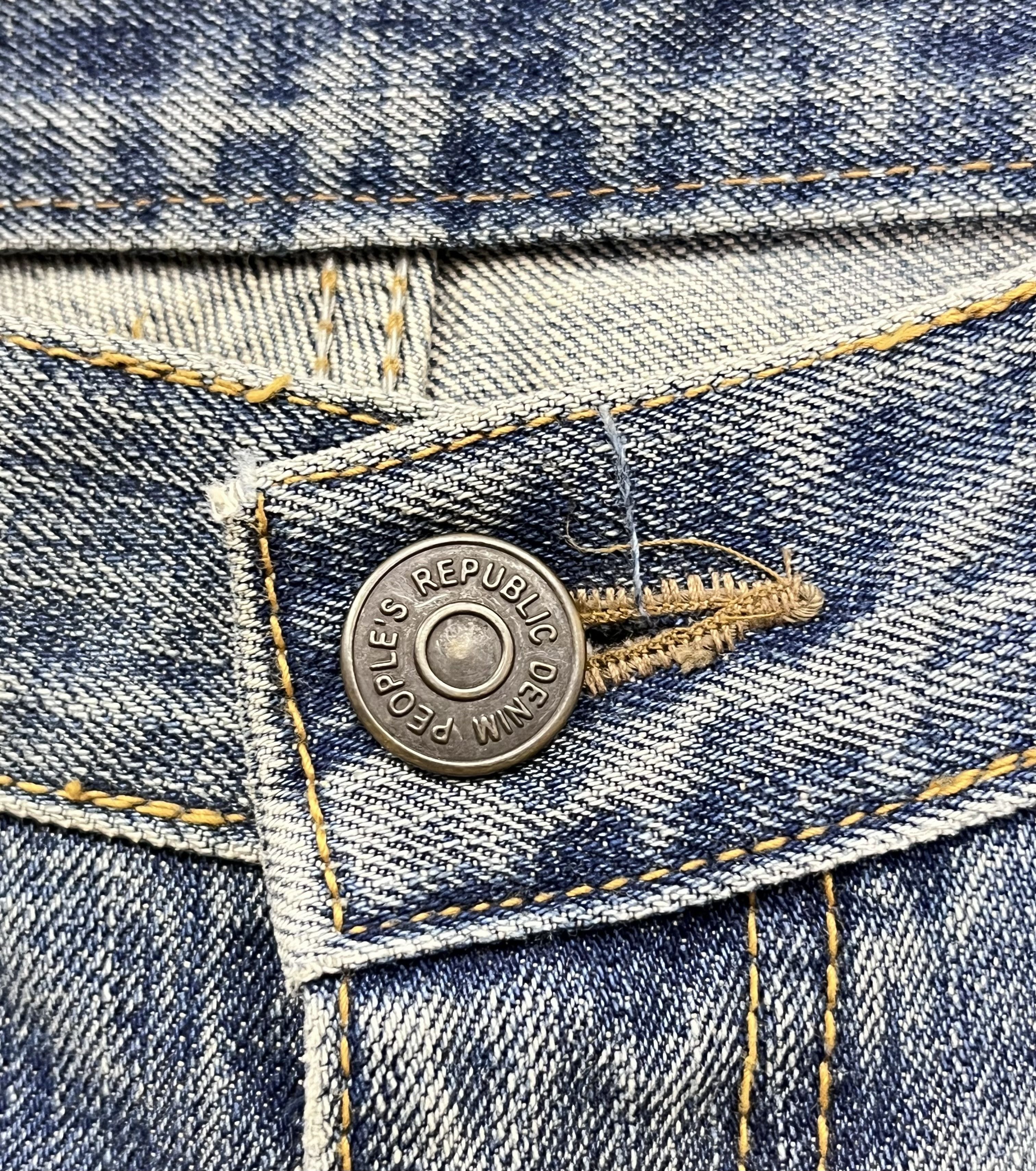 Japanese Brand FYE🔥90's IMPROVES Mudwash Clawmark Distressed Denim Jeans Size US 32 / EU 48 - 13 Thumbnail