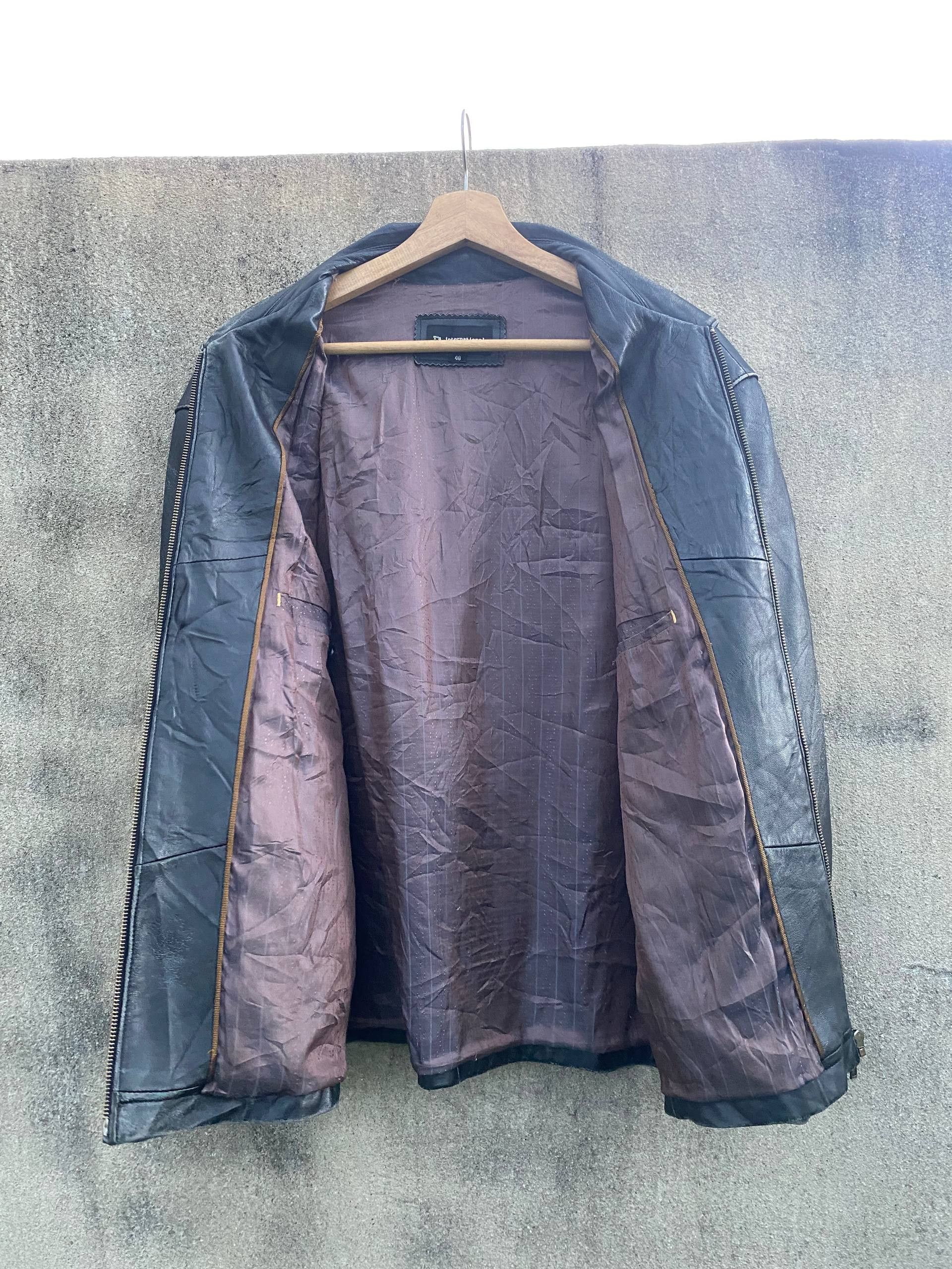 Japanese Brand T's Sheepskin Leather Jacket Nice Faded Design Size US M / EU 48-50 / 2 - 13 Thumbnail