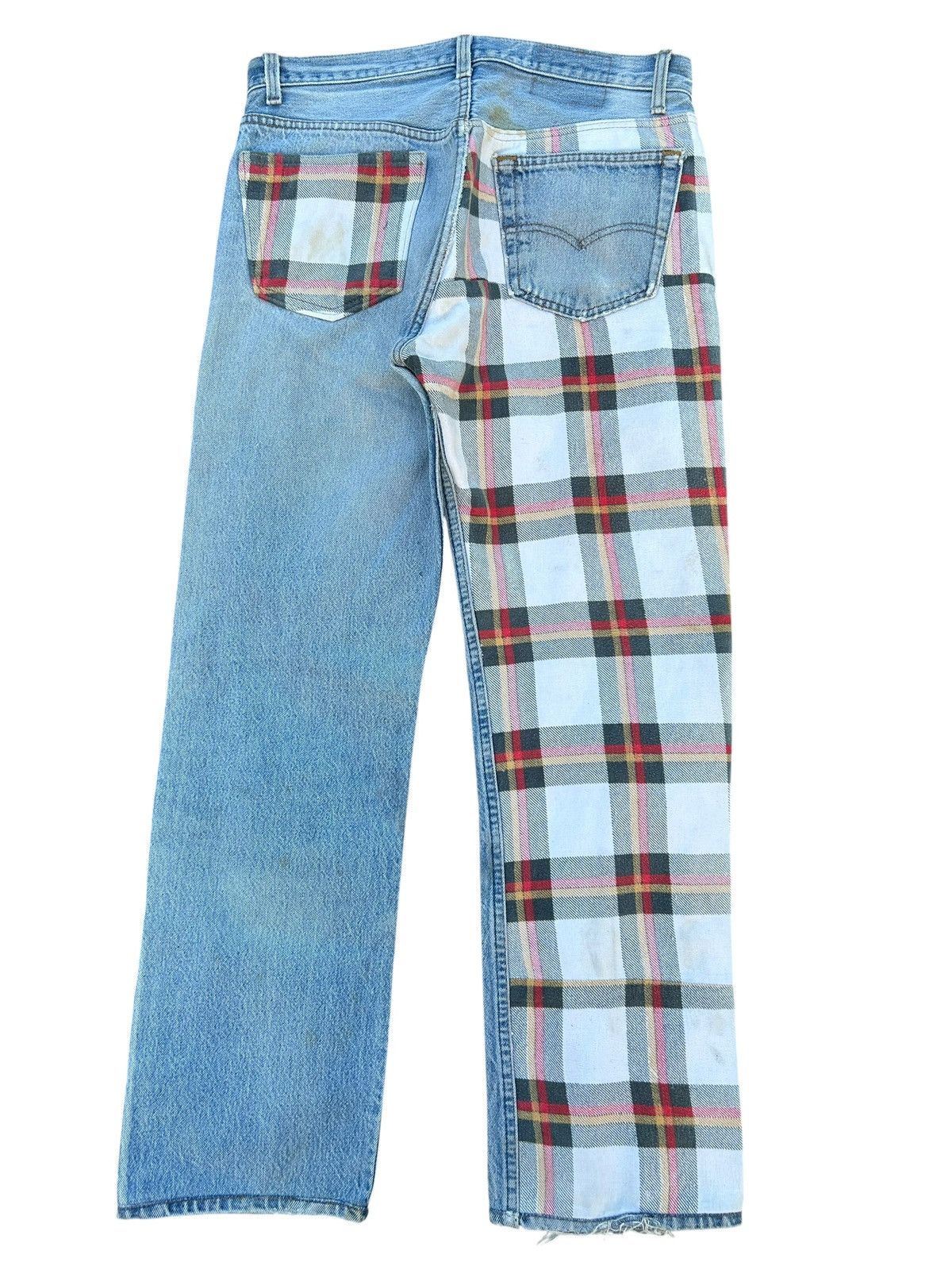 Kapital × Levi's × Vintage Vintage THRASHED Levi's Reconstructed Repair Denim Jeans ☠️ Size US 33 - 9 Thumbnail