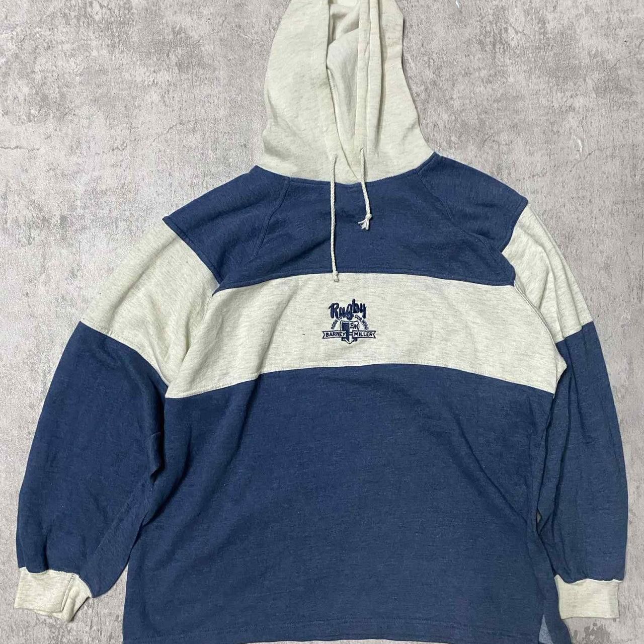 Other Navy and white vintage rugby hoodie with a relaxed fit finds Size US M / EU 48-50 / 2 - 1 Thumbnail