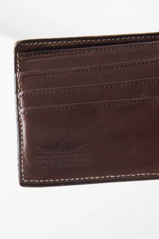 Vintage Handmade brown leather wallet Size ONE SIZE - 4 Thumbnail