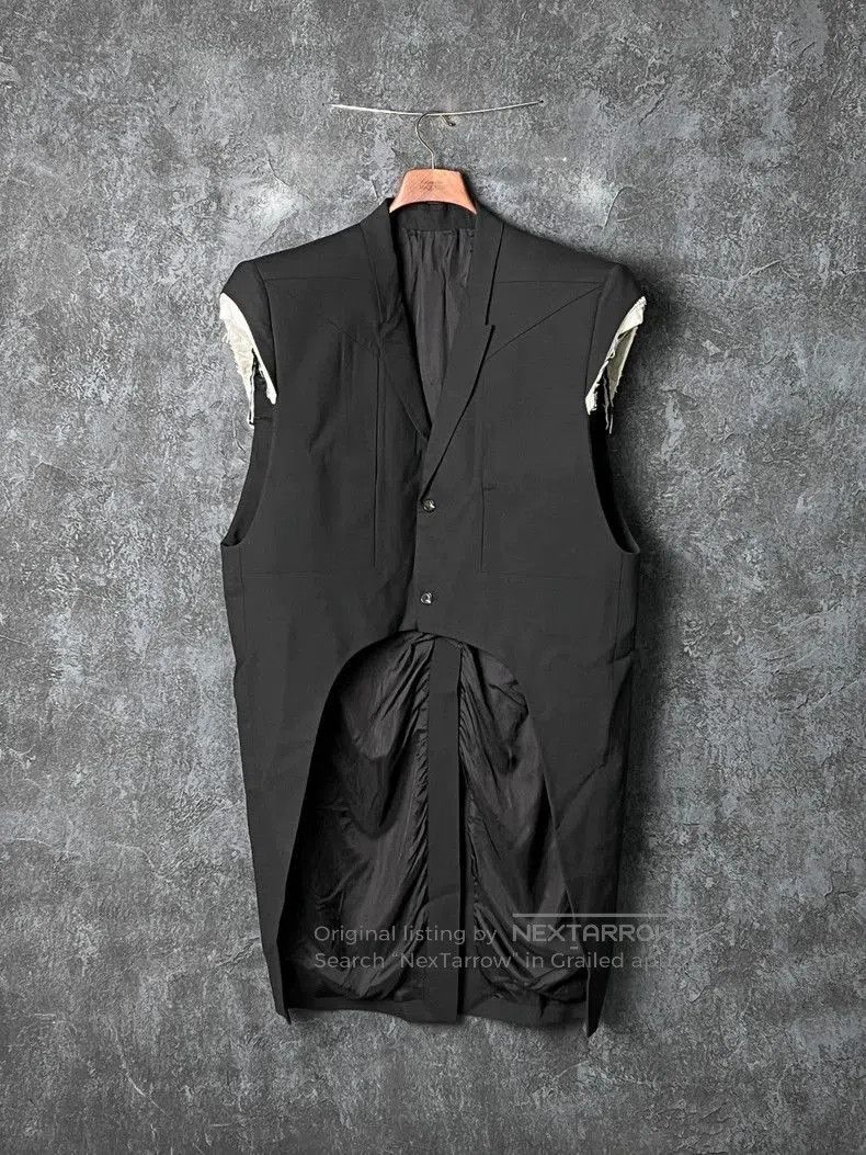 Rick Owens Rick Owens Black Asymmetrical Vest Jacket. Size US M / EU 48-50 / 2 - 1 Thumbnail