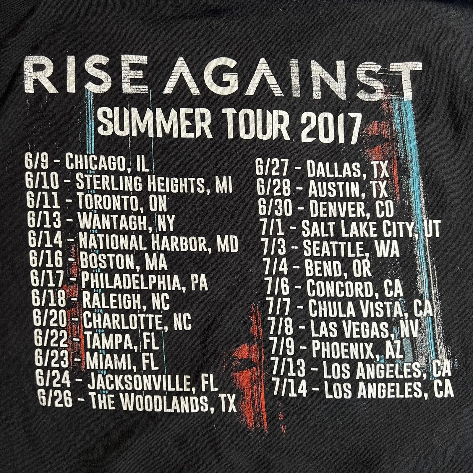 Designer Rise Against Wolves Album 2017 Tour Band T Shirt Mens S Size US XL / EU 56 / 4 - 7 Thumbnail