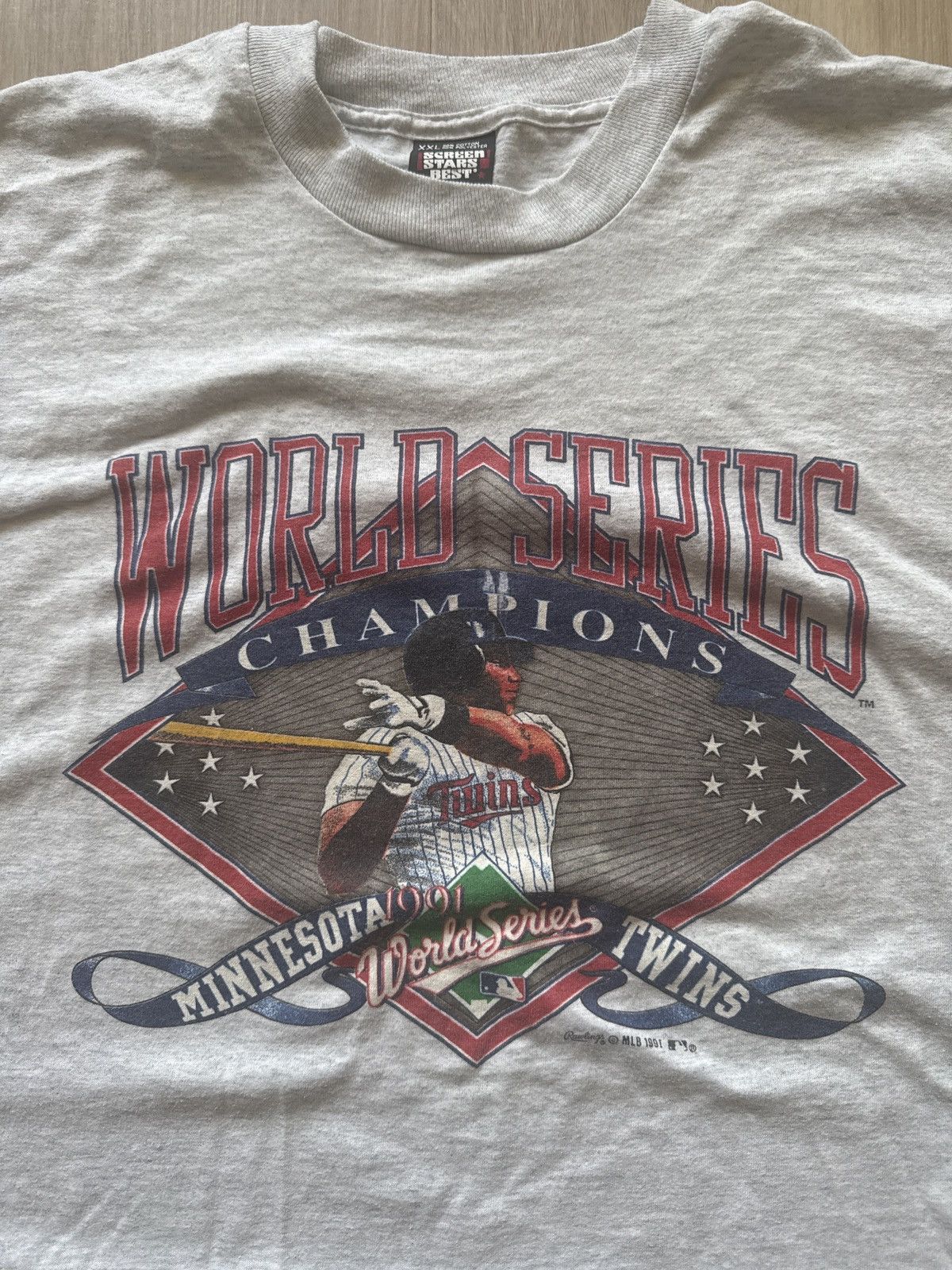 Vintage Minnesota Twins 91’ World Series Tee Size US XXL / EU 58 / 5 - 2 Thumbnail