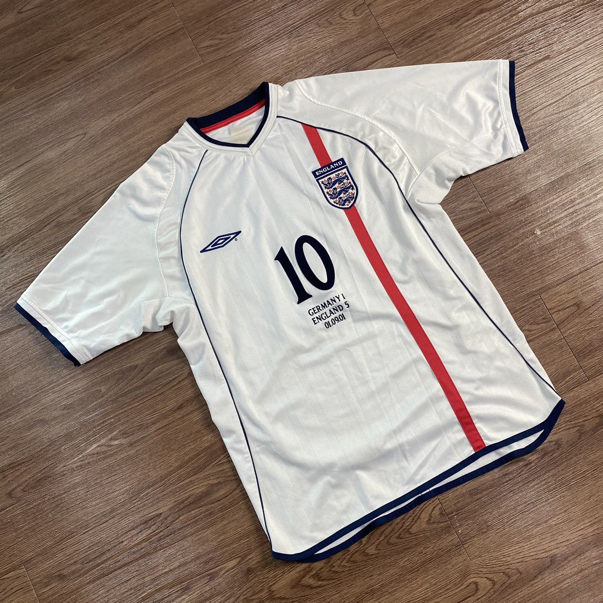 RARE ‼️ Germany 1-5 England 2001 Jersey Home Kit Owen #10
