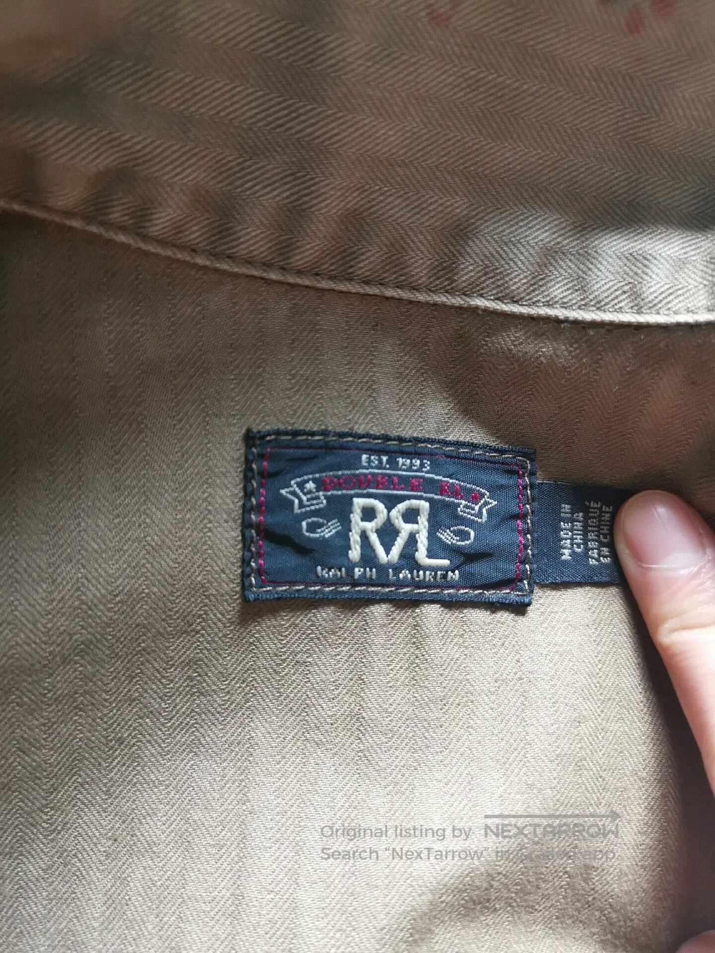 RRL Ralph Lauren RRL Double RL Women's Khaki Printed Jacket. Size US S / EU 44-46 / 1 - 7 Thumbnail
