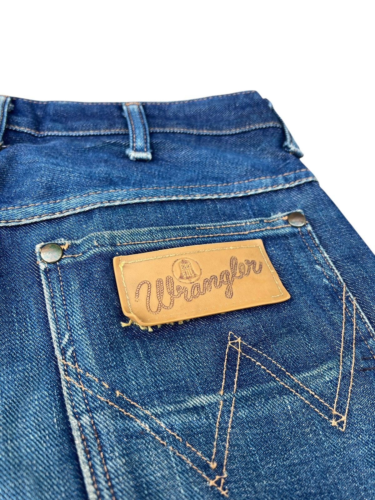 Wrangler Vintage Wrangler Blue Bell Distressed Mud Denim Jeans Size US 29 - 20 Thumbnail