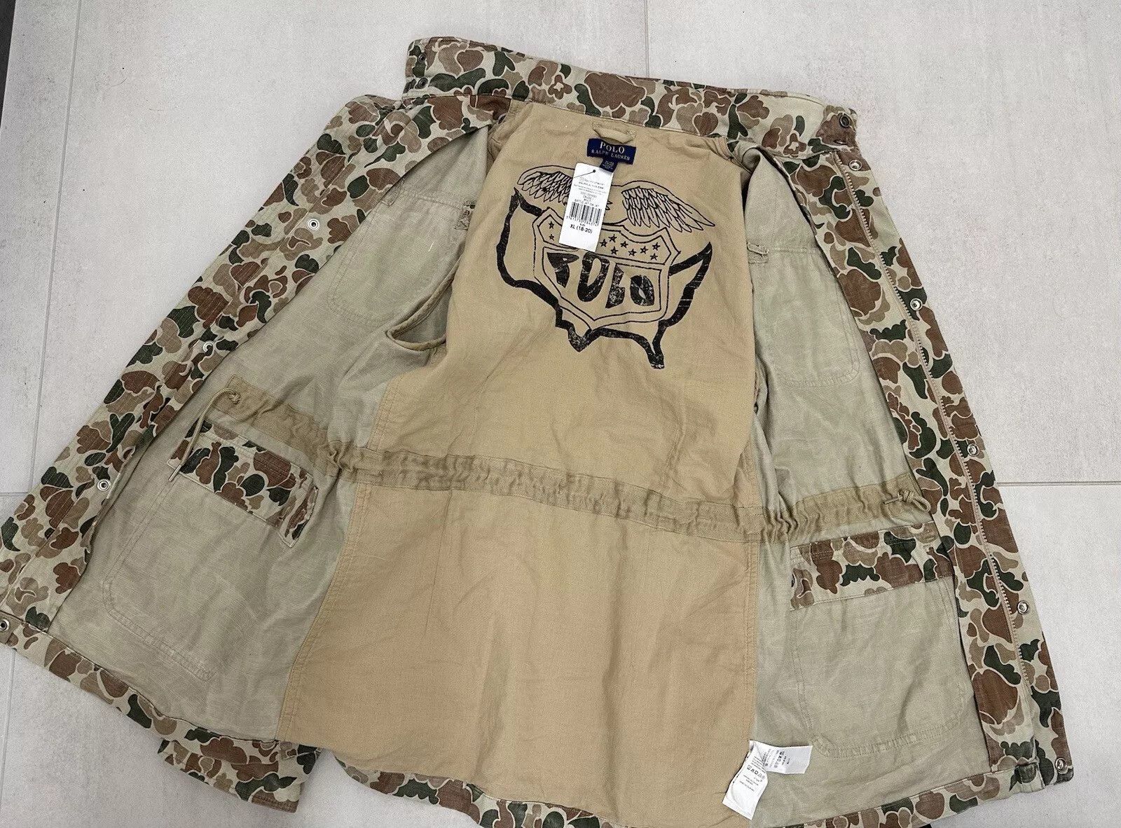 Polo Ralph Lauren Polo Ralph Lauren Military USA Flag Camo Women Jacket Army Size XXL / US 16-18 / IT 52-54 - 8 Thumbnail