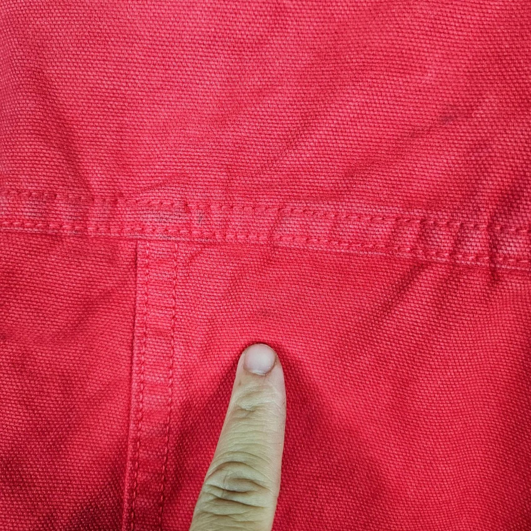 Reformation Reformation Denim Jacket Women's Cherry Red Button-up Cropped Ford Size M Shirt Adult Regular Red 90s? Size M / US 6-8 / IT 42-44 - 4 Thumbnail