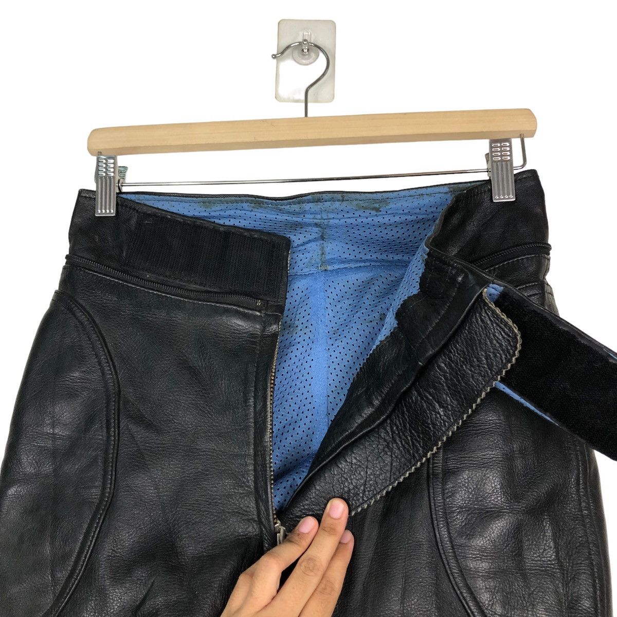Genuine Leather 🔥Vintage Iconic Black Leather Pants Racing Issey Miyake Size US 29 - 11 Thumbnail