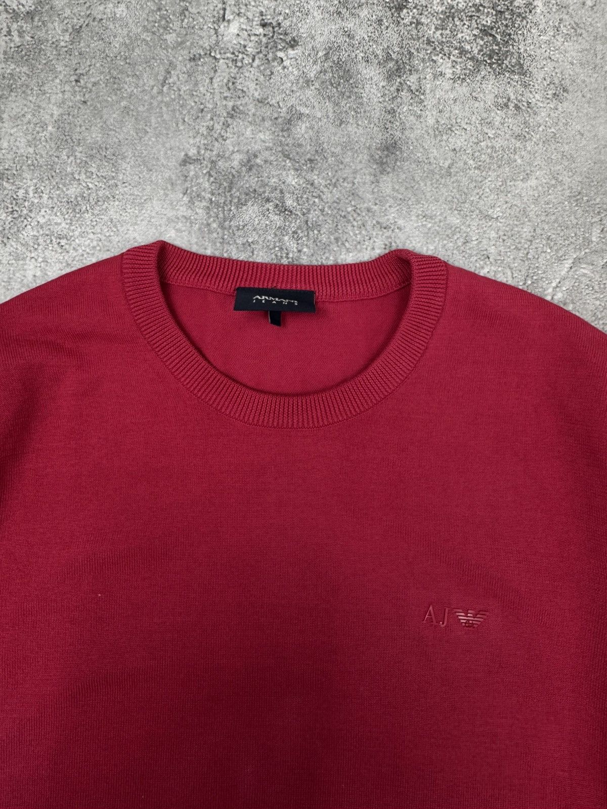 Armani Armani Jeans Women Crewneck Sweater Dark Pink Size L Size L / US 10 / IT 46 - 3 Thumbnail