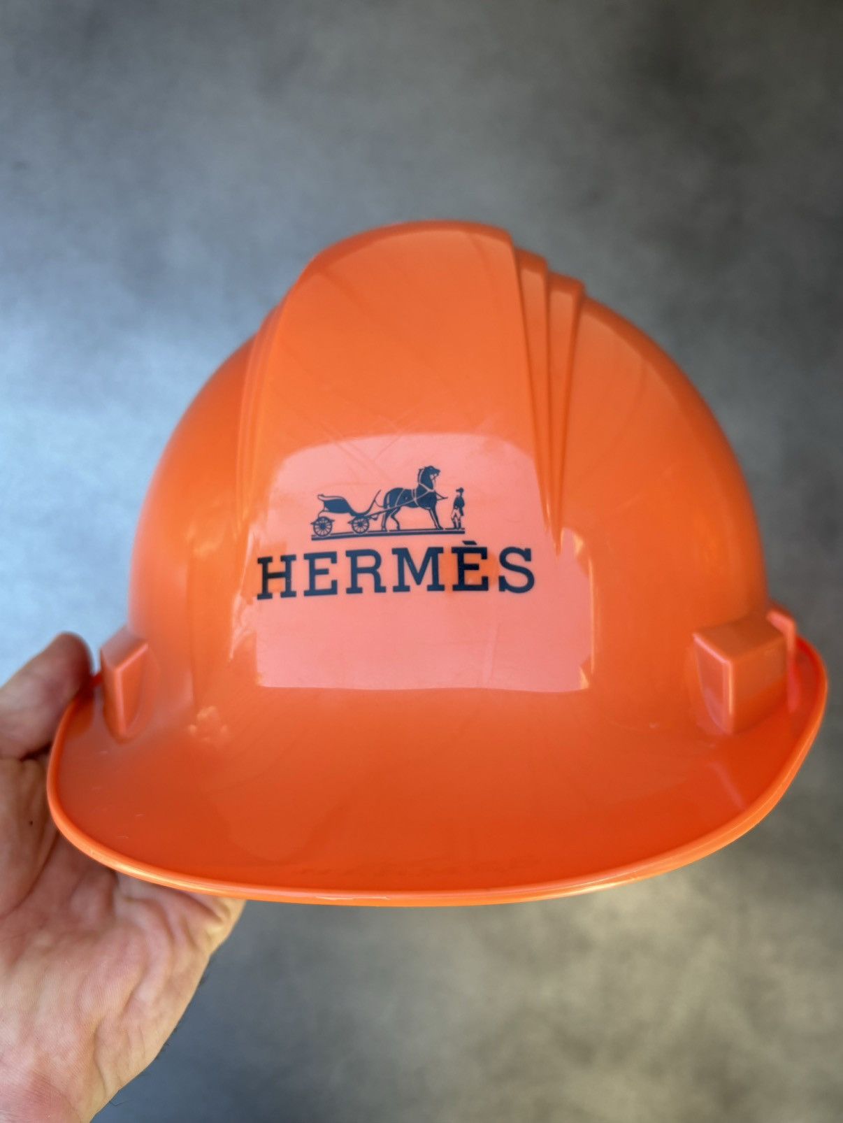 Designer × Hermes 2008 Hermes Hard Hat Hermès Toronto Construction Helmet Y2K Size ONE SIZE - 14 Thumbnail