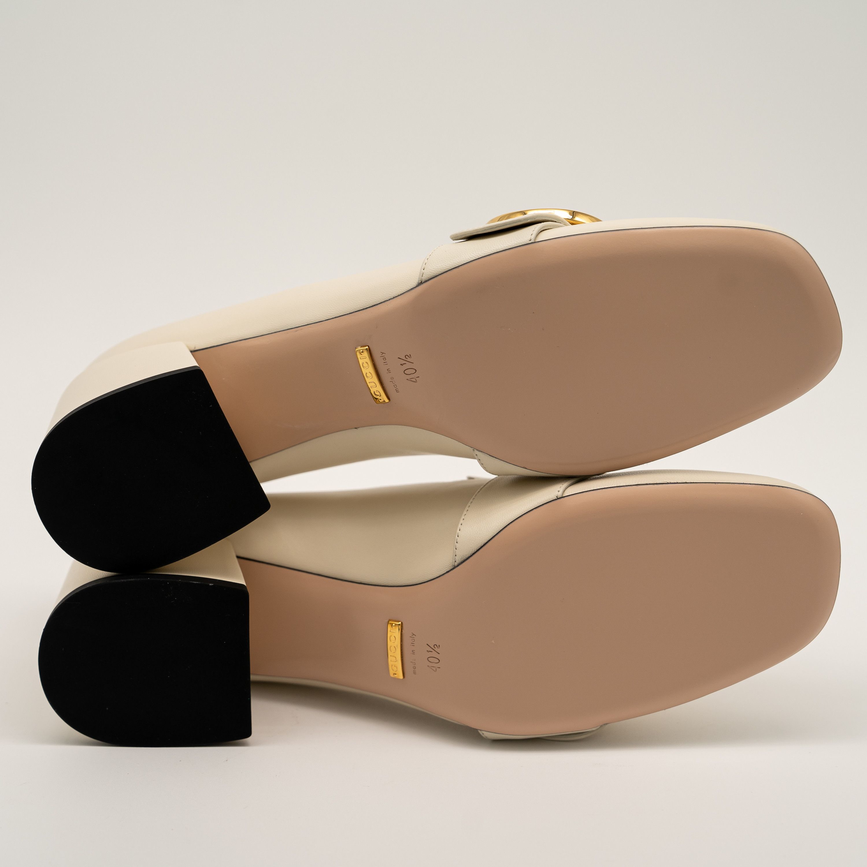 Gucci 40.5G 10.5 US Gucci Blondie Pump White GG Heels Leather Size US 10.5 / IT 40.5 - 6 Thumbnail