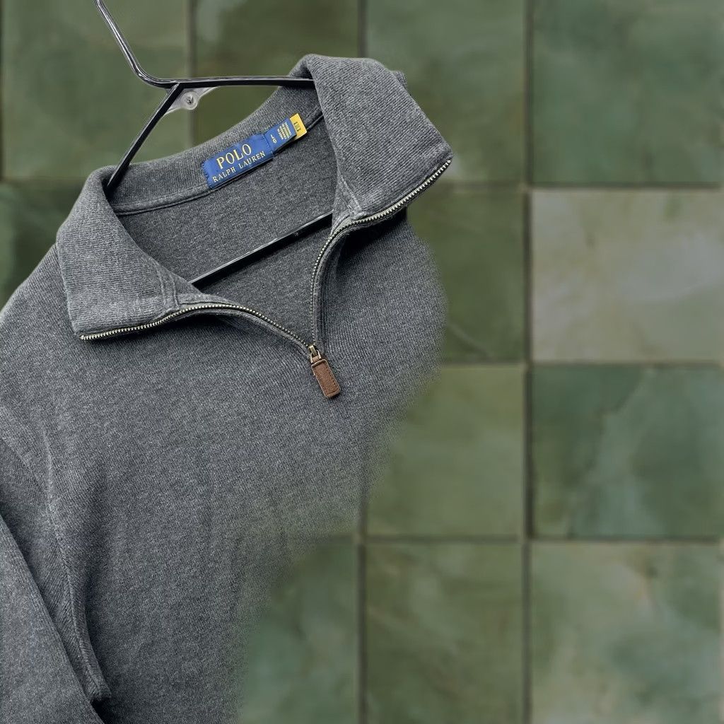 Polo Ralph Lauren Polo Ralph Lauren Sweater Mens L Gray 1/4 Zip Pullover Mock Neck Classic Preppy Polo Ralph Lauren Pullover Mens L Gray Size US L / EU 52-54 / 3 - 1 Thumbnail