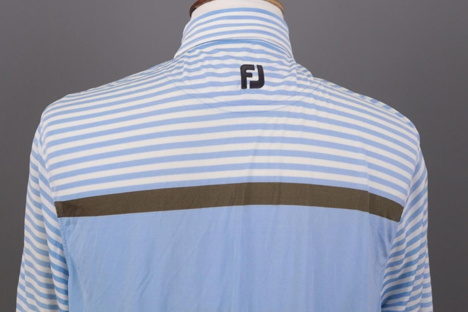 Fjallraven FJ FootJoy Athletic Fit Blue Striped Golf Polo Shirt Size L Size US L / EU 52-54 / 3 - 11 Thumbnail
