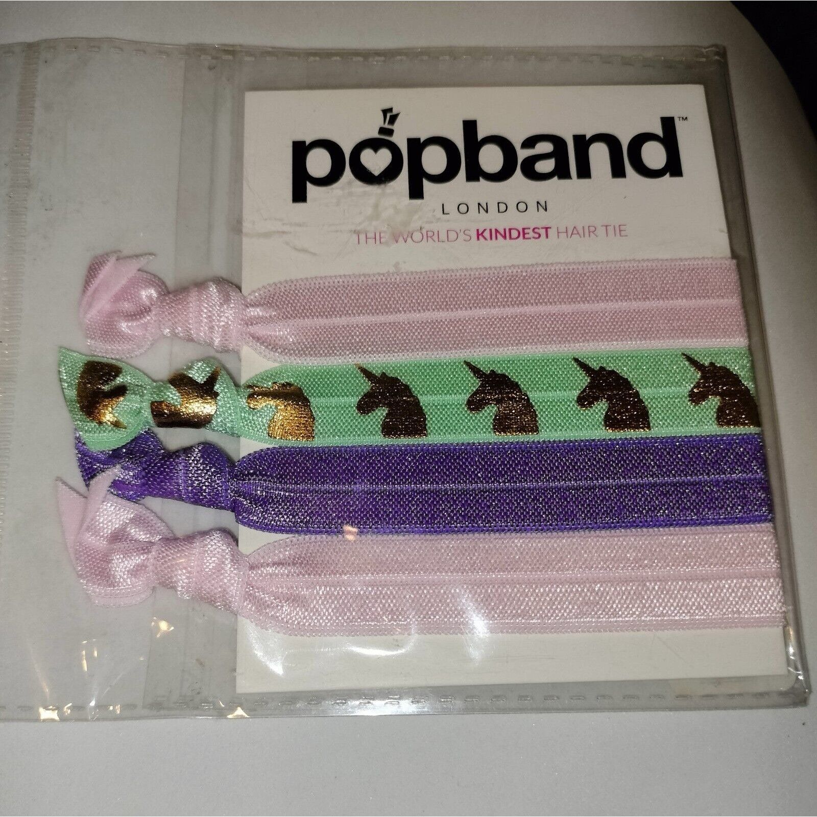 Other Popband 4 Pack Glitter Hair Accessories Band Pink Unicorn Pu Size ONE SIZE - 5 Thumbnail