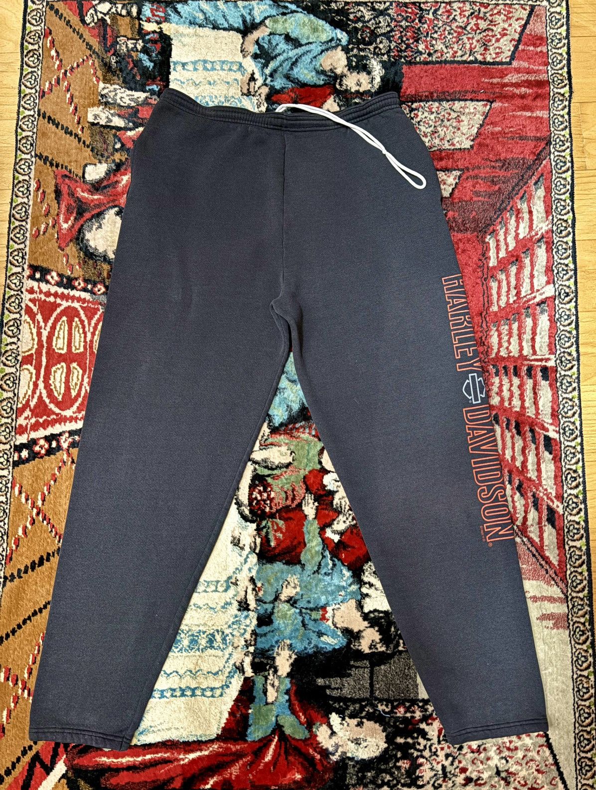 Harley Davidson Harley Davidson VTG 1999 black logo sweatpants SZ 34 M/L Size US 34 / EU 50 - 2 Thumbnail