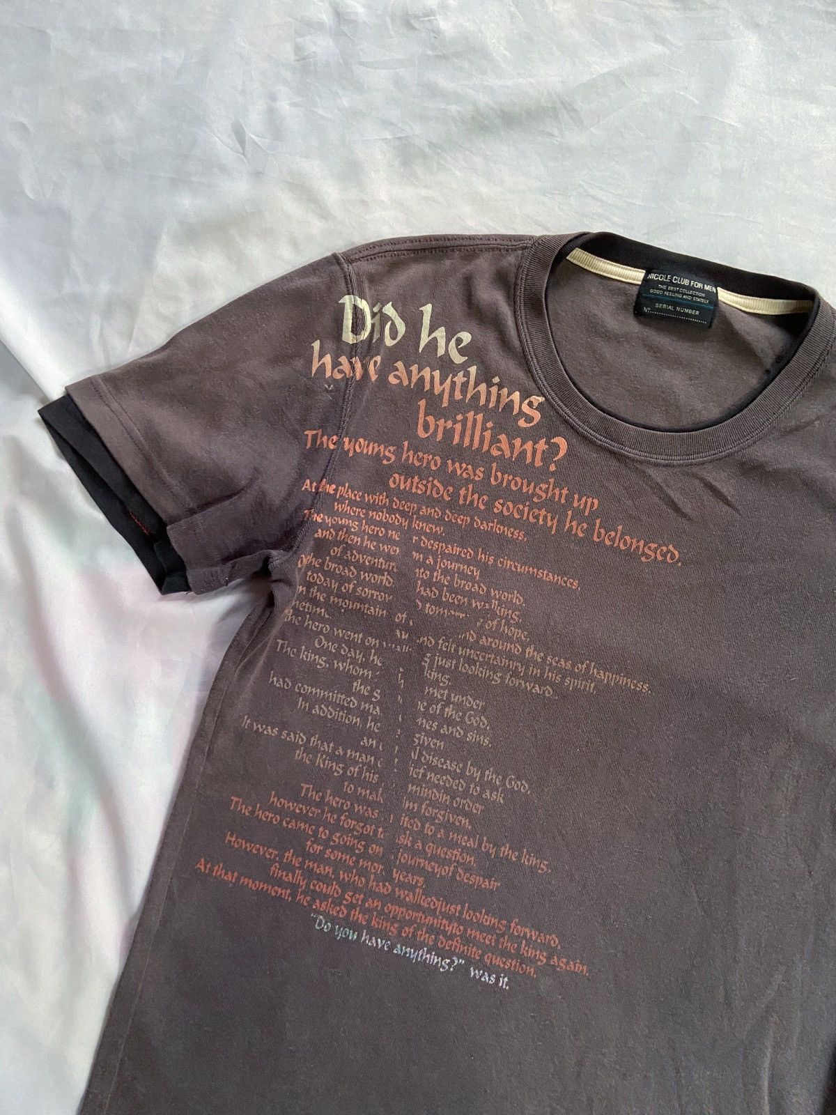 Nicole Club NICOLE CLUB FOR MEN POEM TEE Size US M / EU 48-50 / 2 - 3 Thumbnail