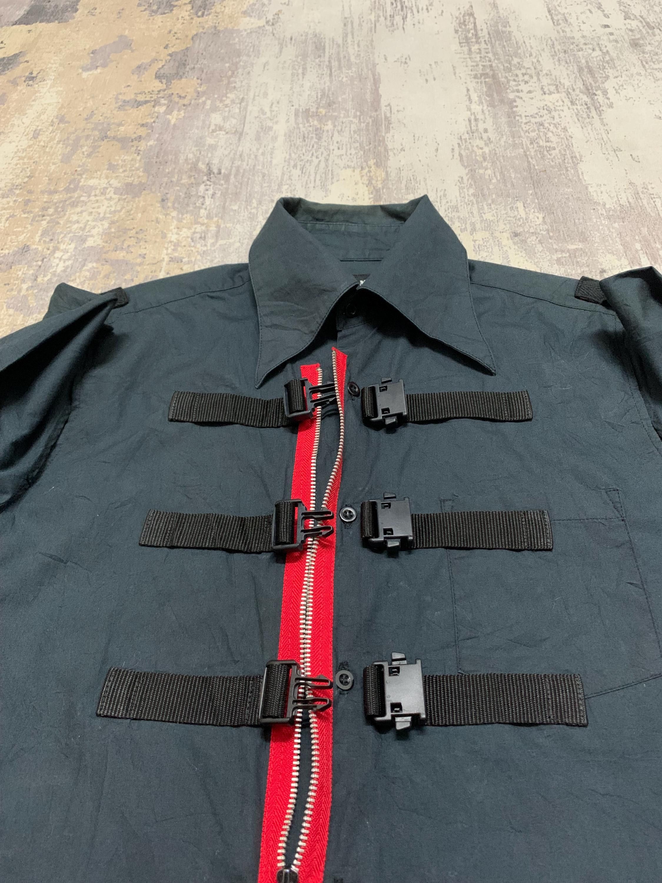 Japanese Brand Vintage Acid Jazz Men Bondage Shirt Harajuku Punk Goth Style Size US L / EU 52-54 / 3 - 2 Thumbnail