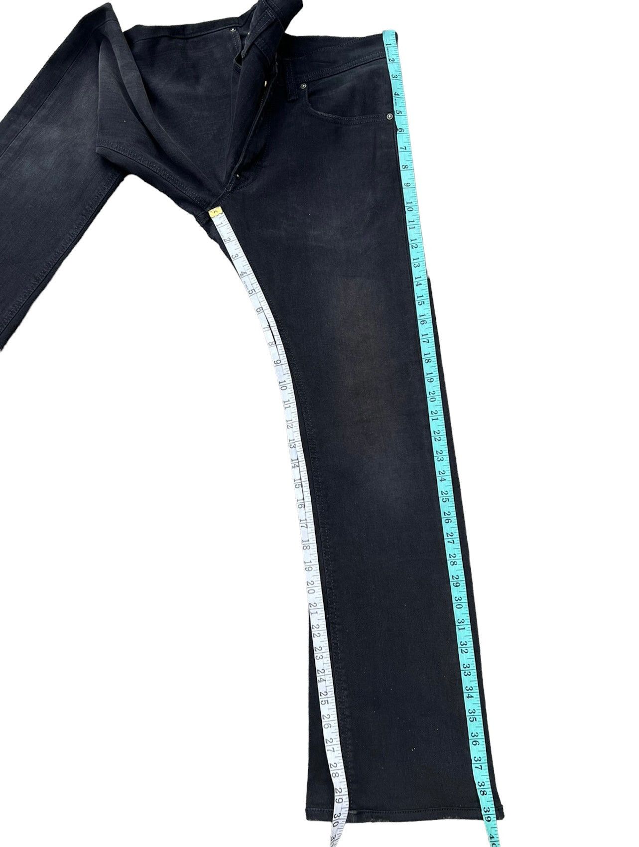 Beams Plus Vintage Beams X Lee Sun Fade Black Denim Stretch Flare Jeans Size US 32 / EU 48 - 6 Thumbnail