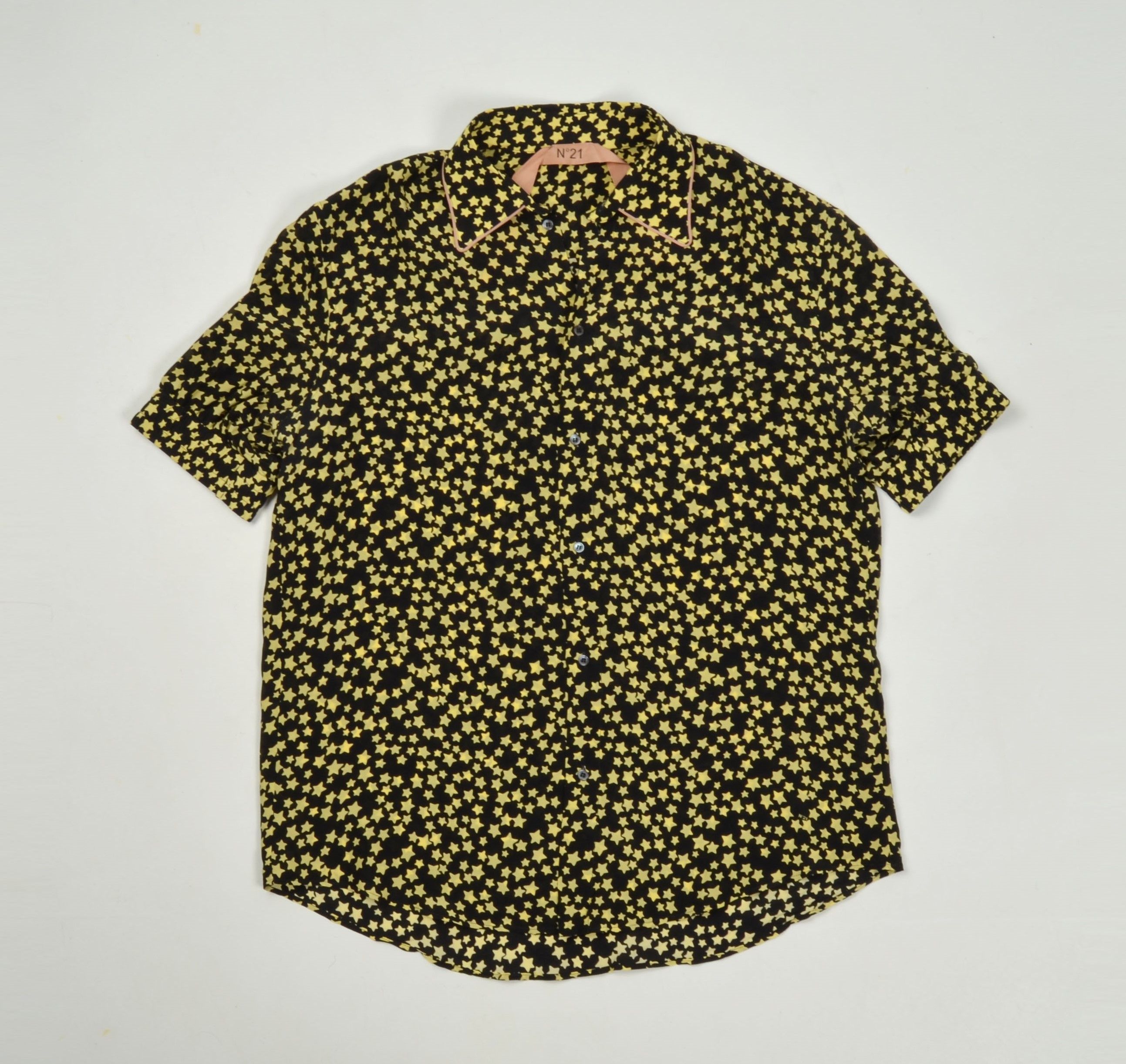 N21 N21 Silk Oversized Short Sleeve Stars Printed Shirt Blouse Size M / US 6-8 / IT 42-44 - 4 Thumbnail