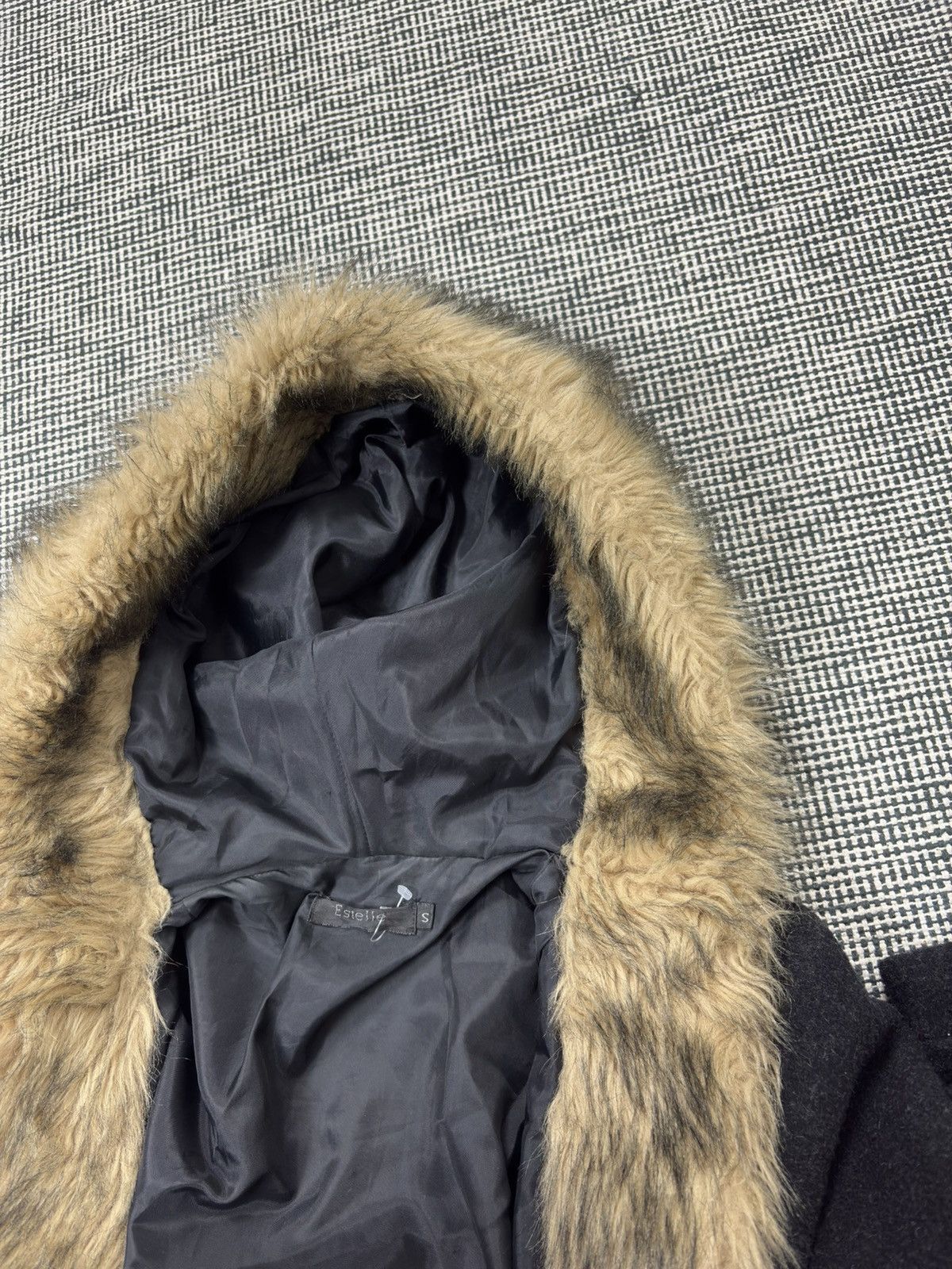 Japanese Brand Faux fur avant garde wool jacket japan style harajuku vtg Size S / US 4 / IT 40 - 4 Thumbnail