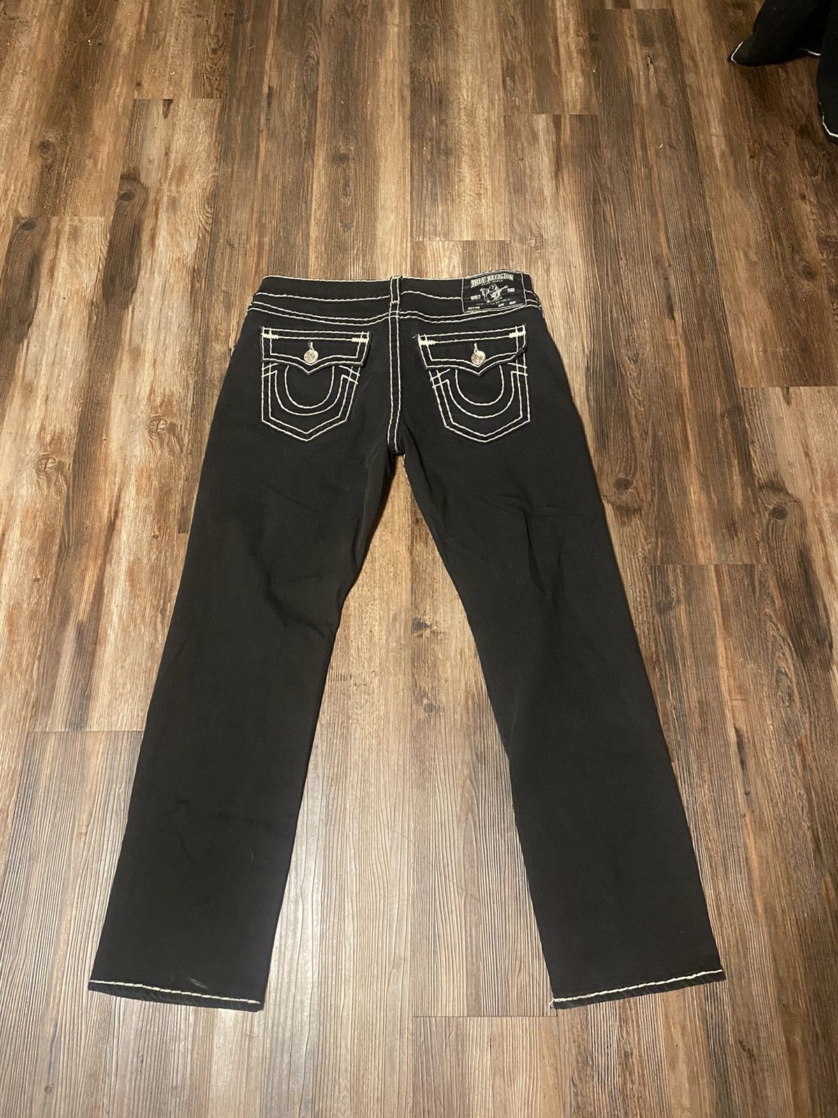 image of True Religion Super T Ricky Relaxed Straight in Black, Men's (Size 36)