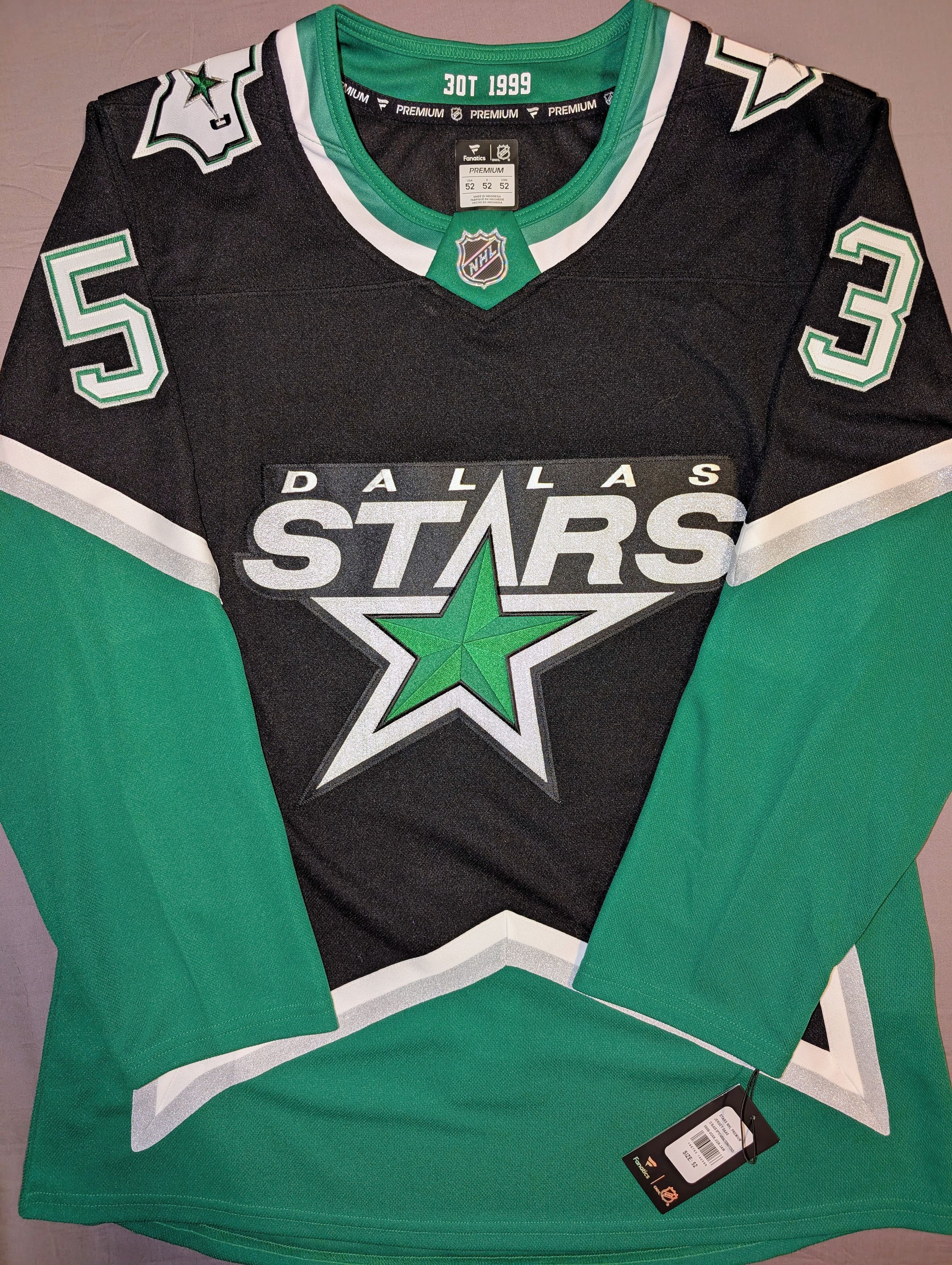NHL Wyatt Johnston Dallas Stars 3rd jersey Fanatics Premium sz52 Size US L / EU 52-54 / 3 - 8 Thumbnail