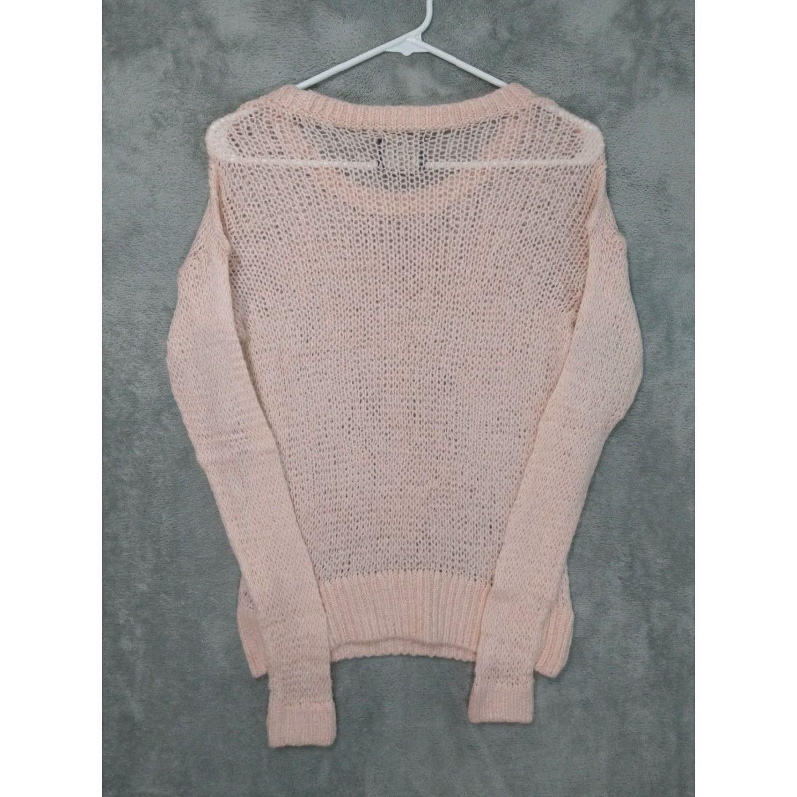 Abercrombie & Fitch Abercrombie Fitch Sweater Womens Small Pink Open Knit Lagenlook Beachy Coastal Size S / US 4 / IT 40 - 2 Thumbnail